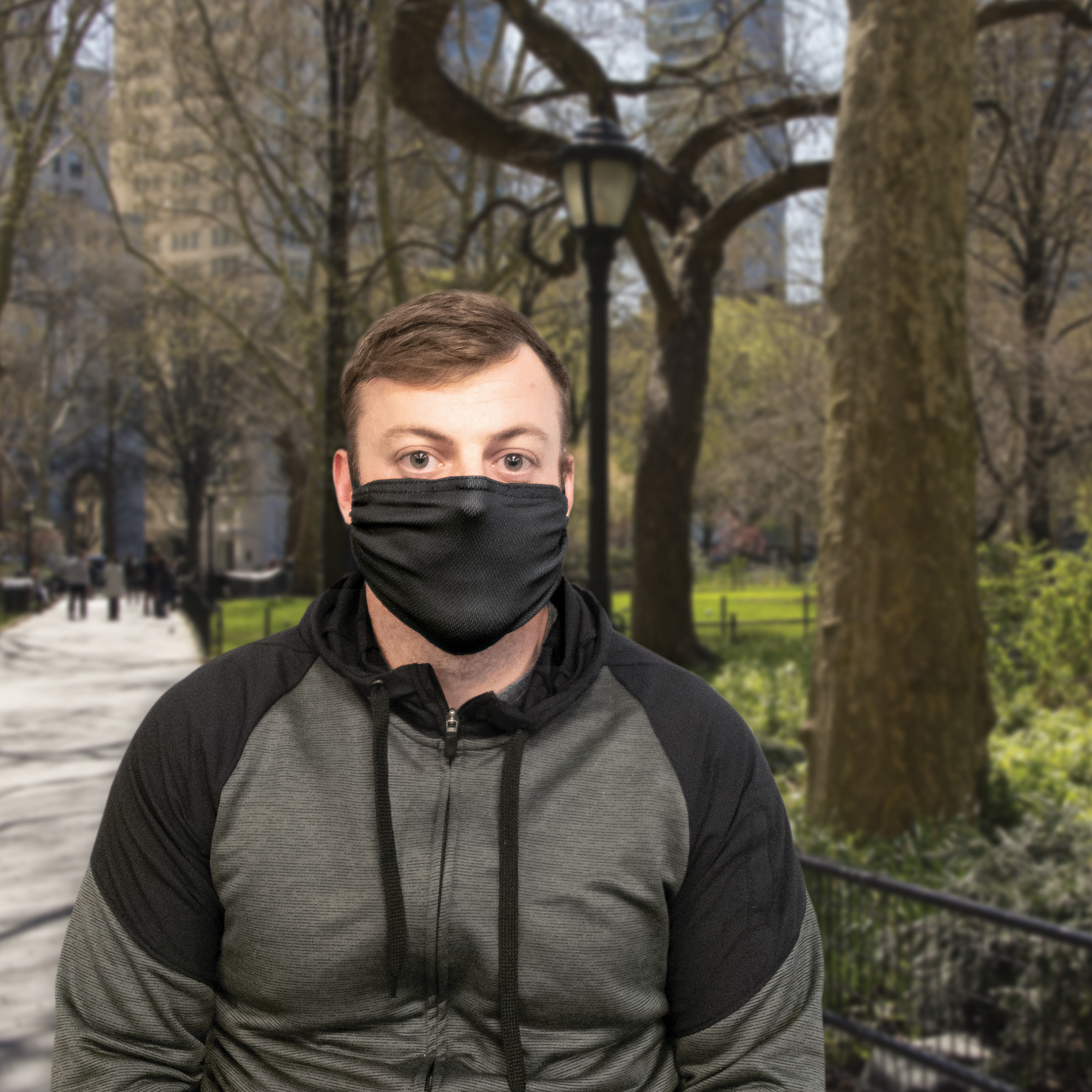 Black Microfiber Face Mask 4