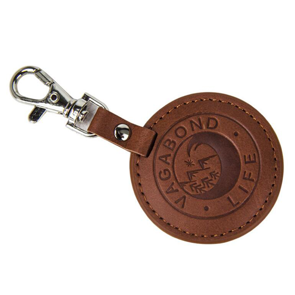 Debossed PU Leather Keychain 2