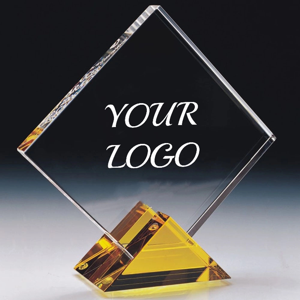 Crystal Triangle Base Square Award 3