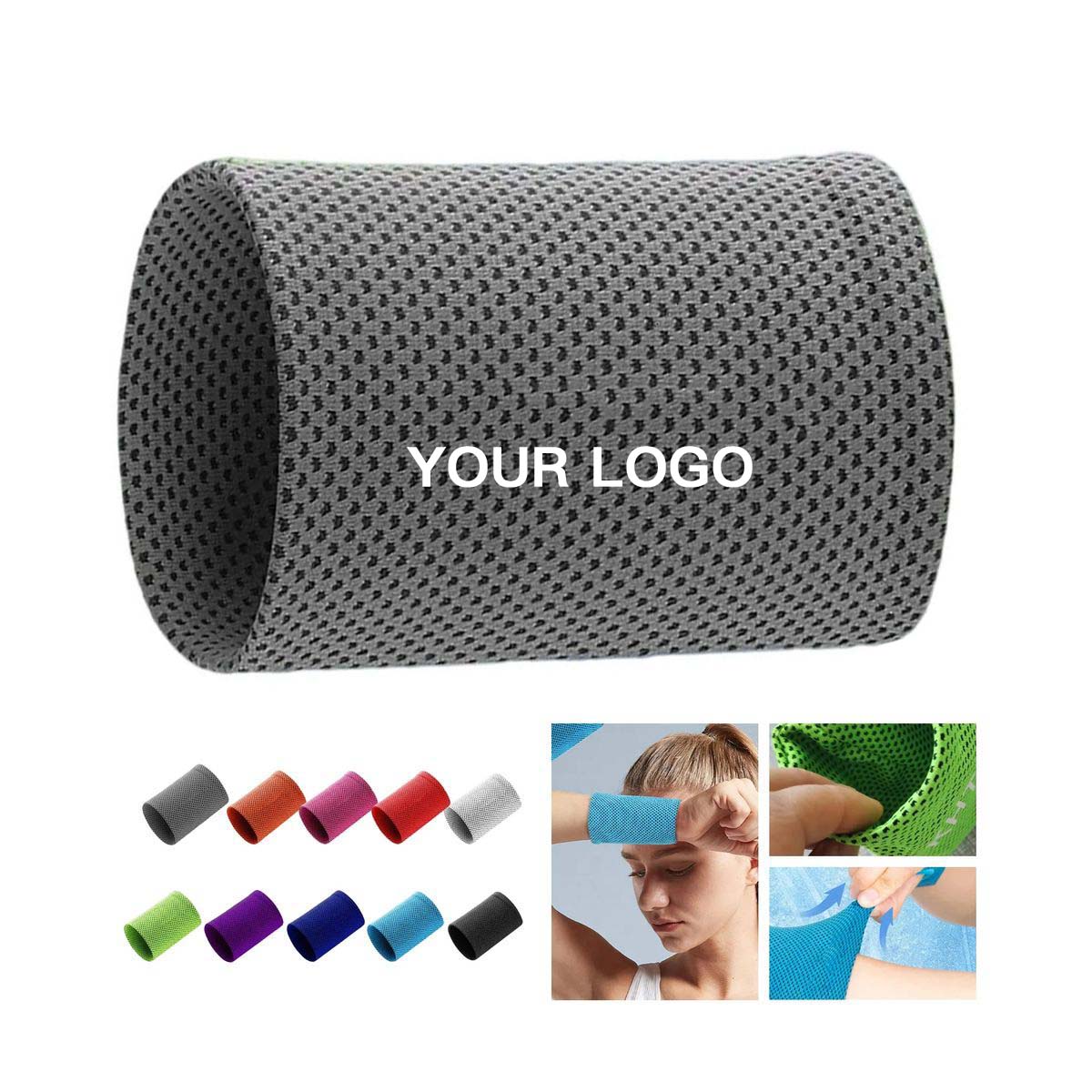 Soft Polyester Sports Wristband with Moisture Control 3