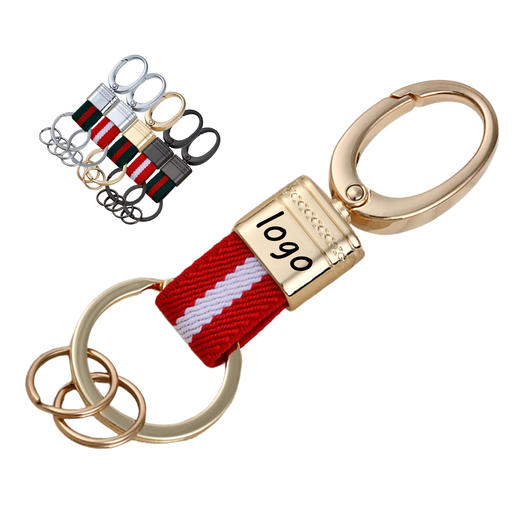 Elastic Webbing Big Head Keychain 2