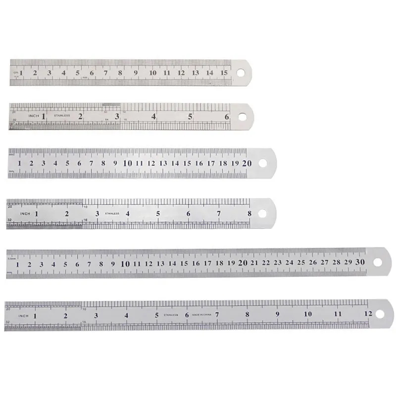 12" Stainless Steel Straight Scale Ruler 4