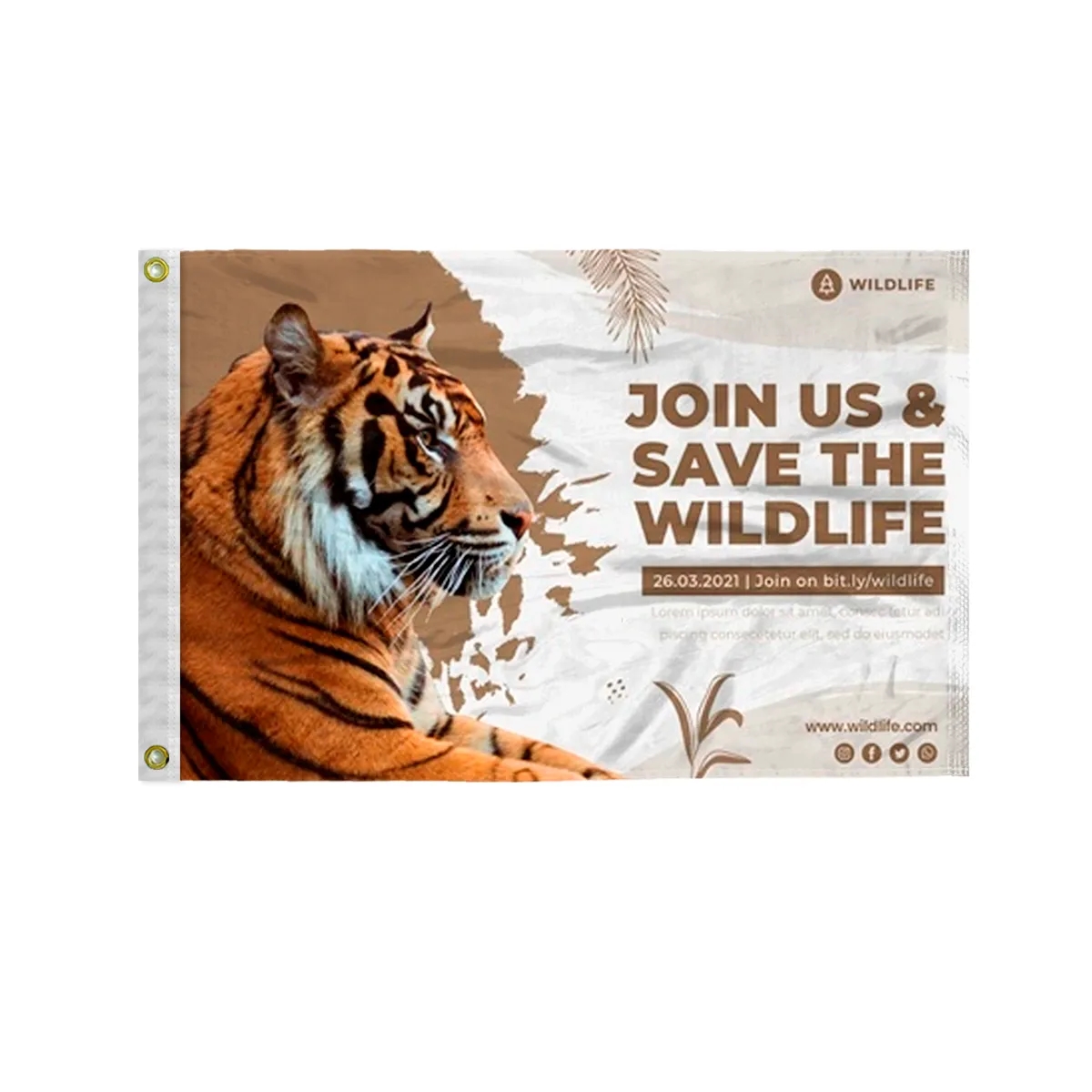 Custom Digital Print Flag 20" x 30" Silk Poly 2