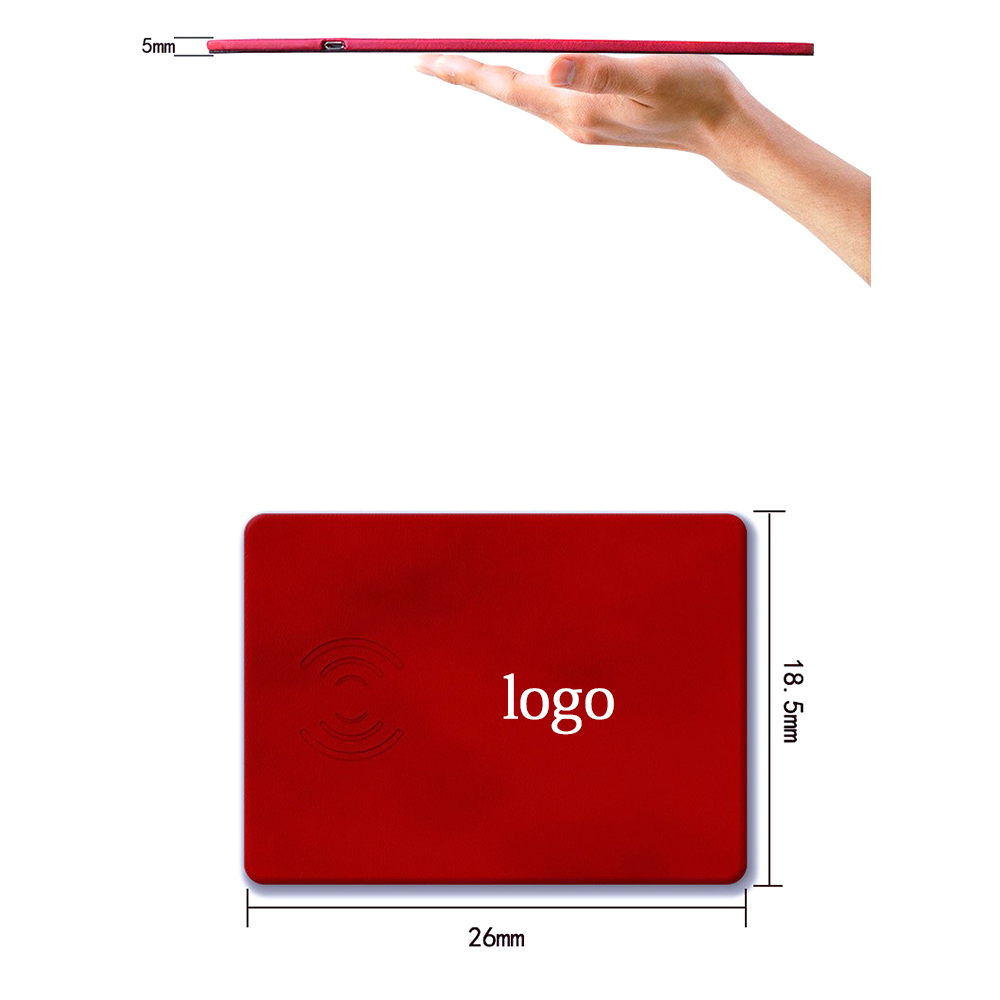 Faux Leather Mouse Pad with Wireless Charger 4