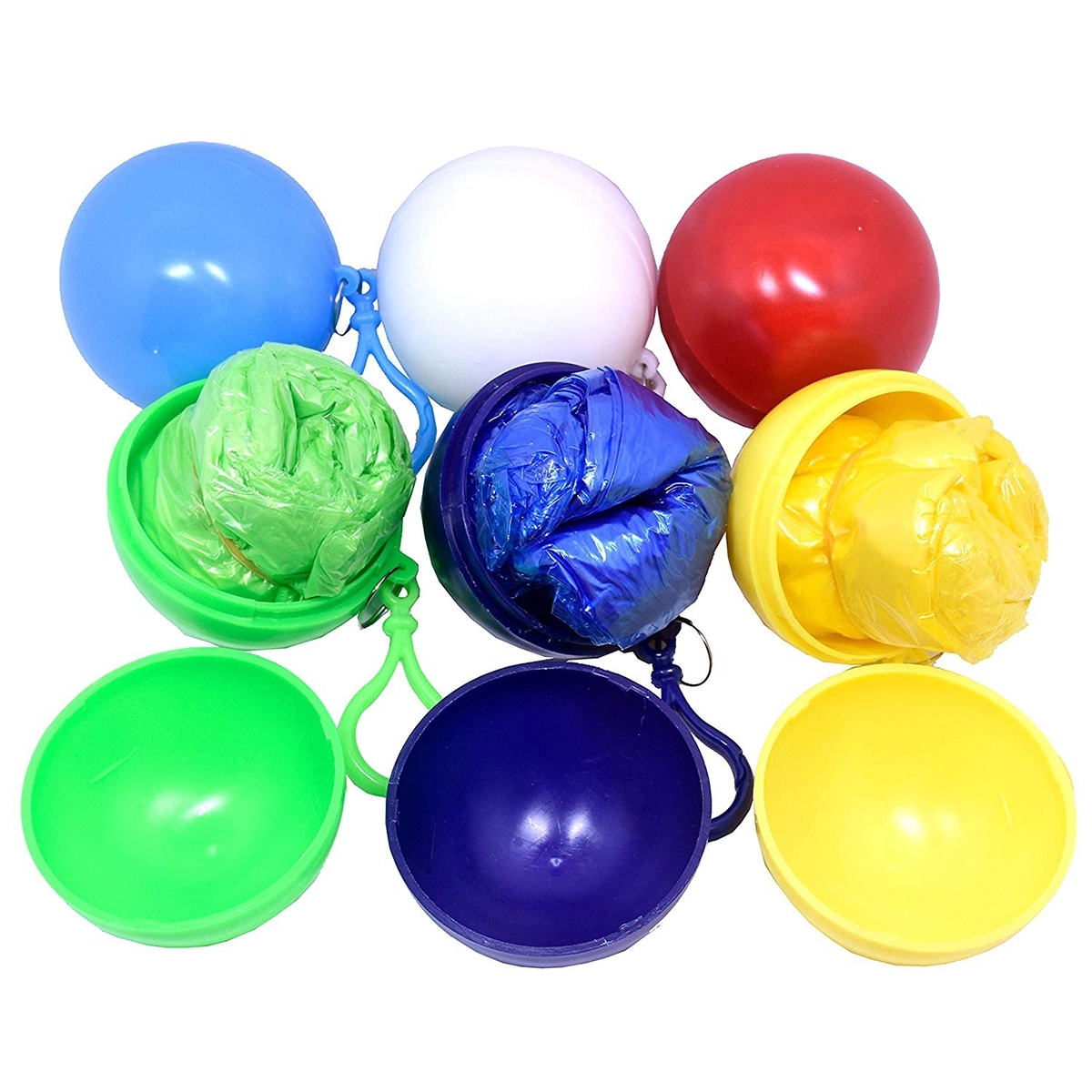 Disposable Key Chain Raincoat Poncho Ball 2
