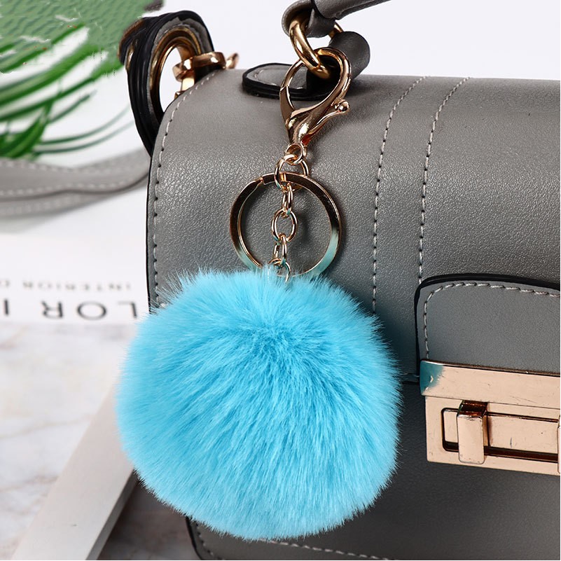 Pom Fur Ball Keychain Fluffy Accessories 4
