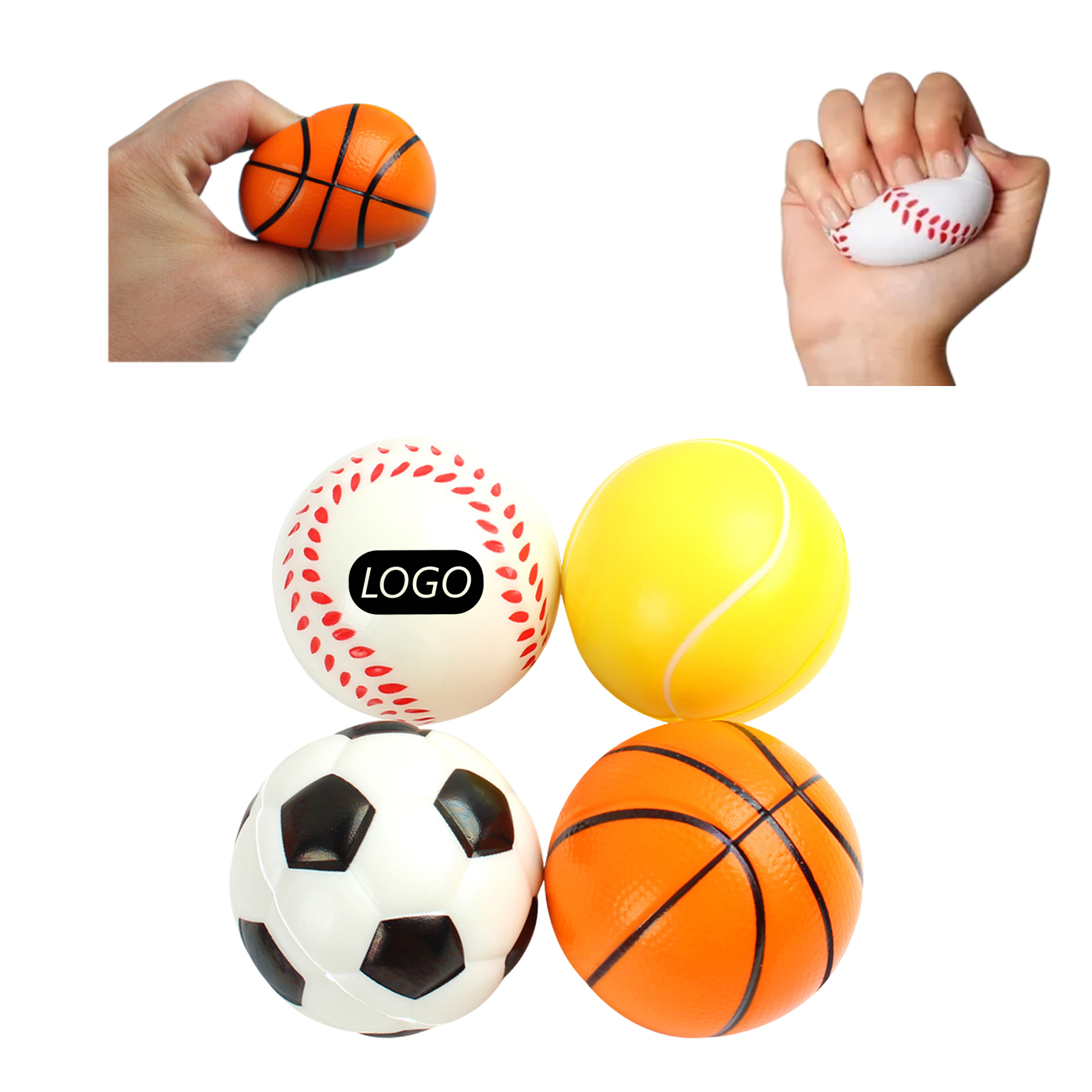 2.36 inch PU Soccer Basketball Sports Relief Ball MOQ 50 1