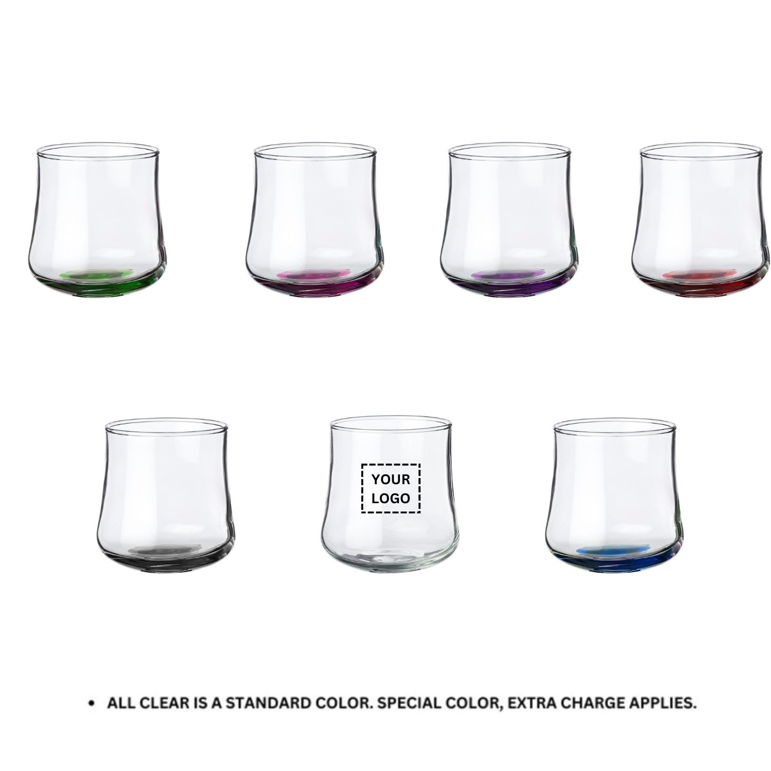 Elegant Rose Bud Stemless Glass, 11 oz. 1