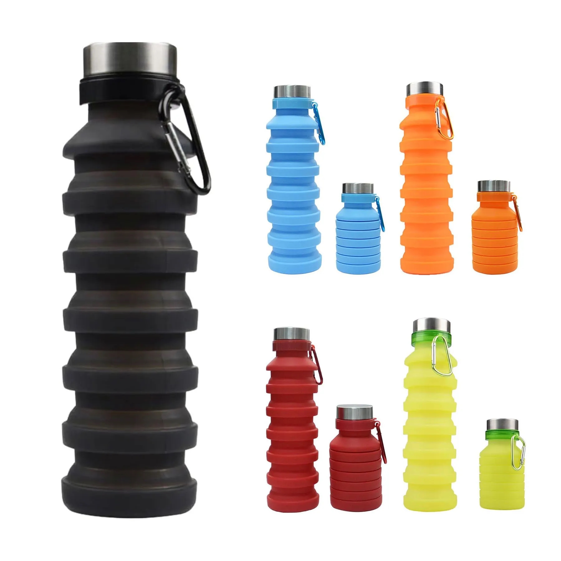 19.3 Oz Foldable Silicone Water Bottle 1