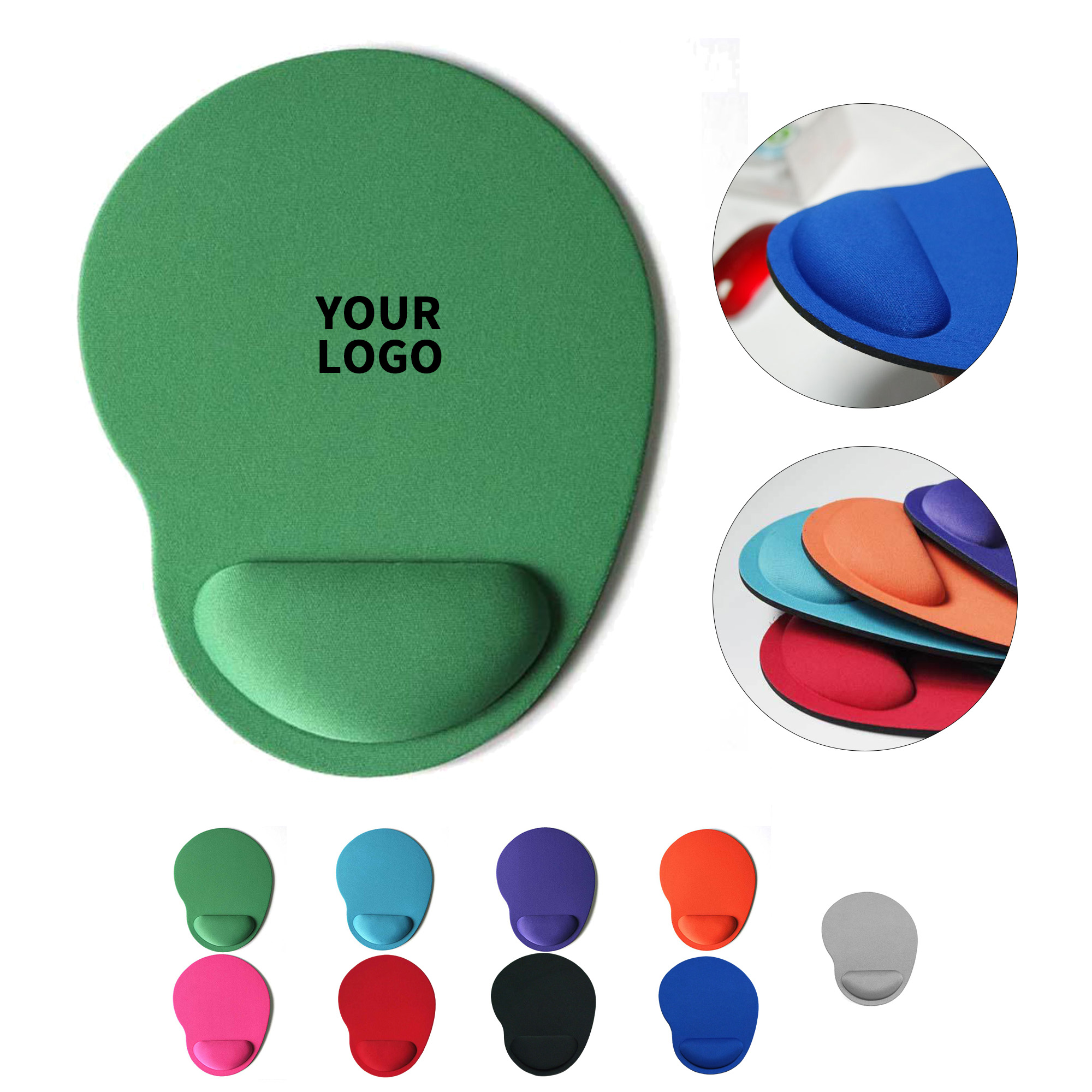 EVA Foam Mouse Pad With Wrist Support 7.9 x 9.4 x 0.16" 12