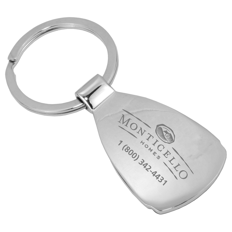 "Droplet" Economy Laser Engraved Metal Keyholder 4