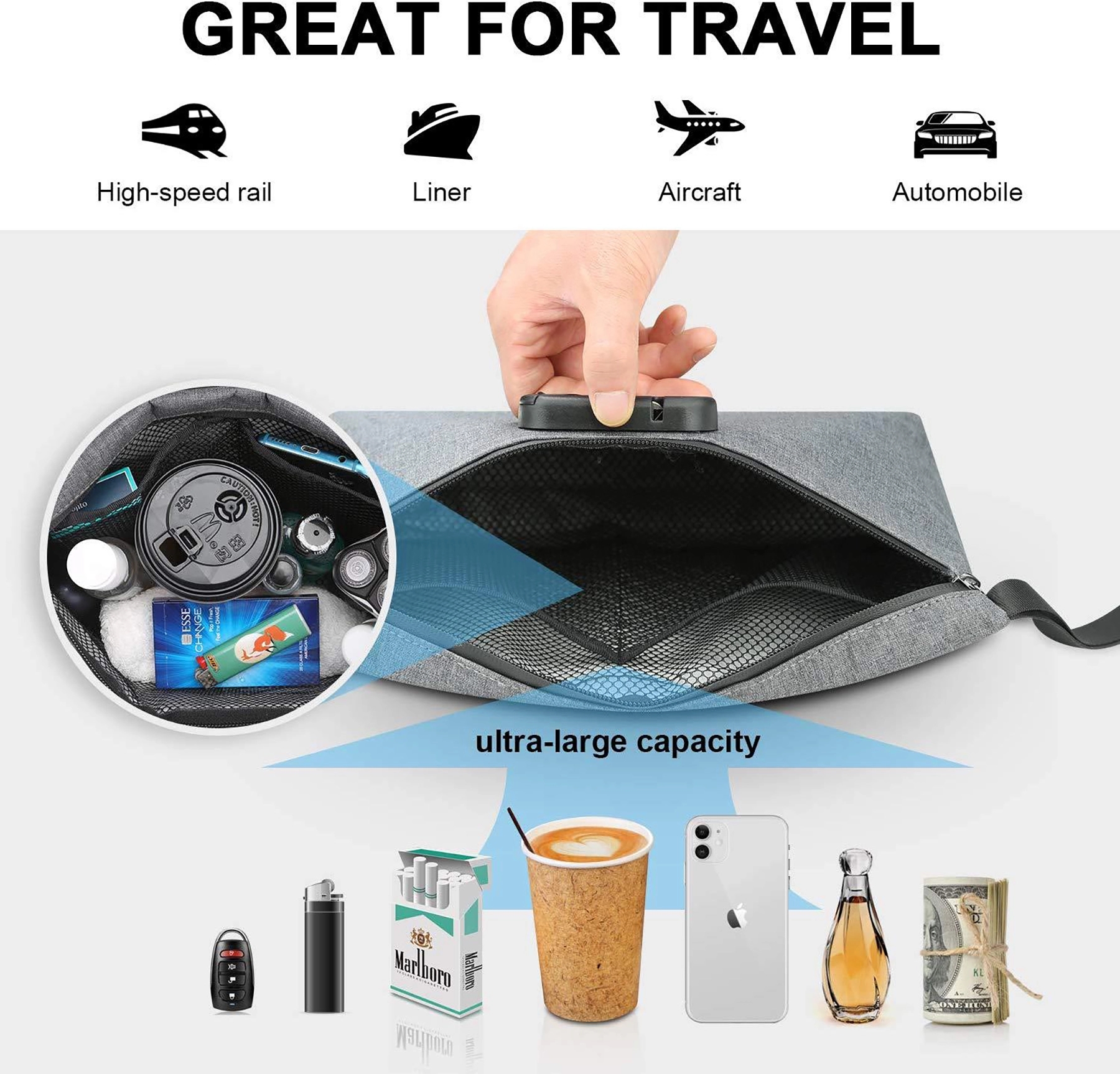 Pouch Zipper Smell Proof Tobacco Bag 4