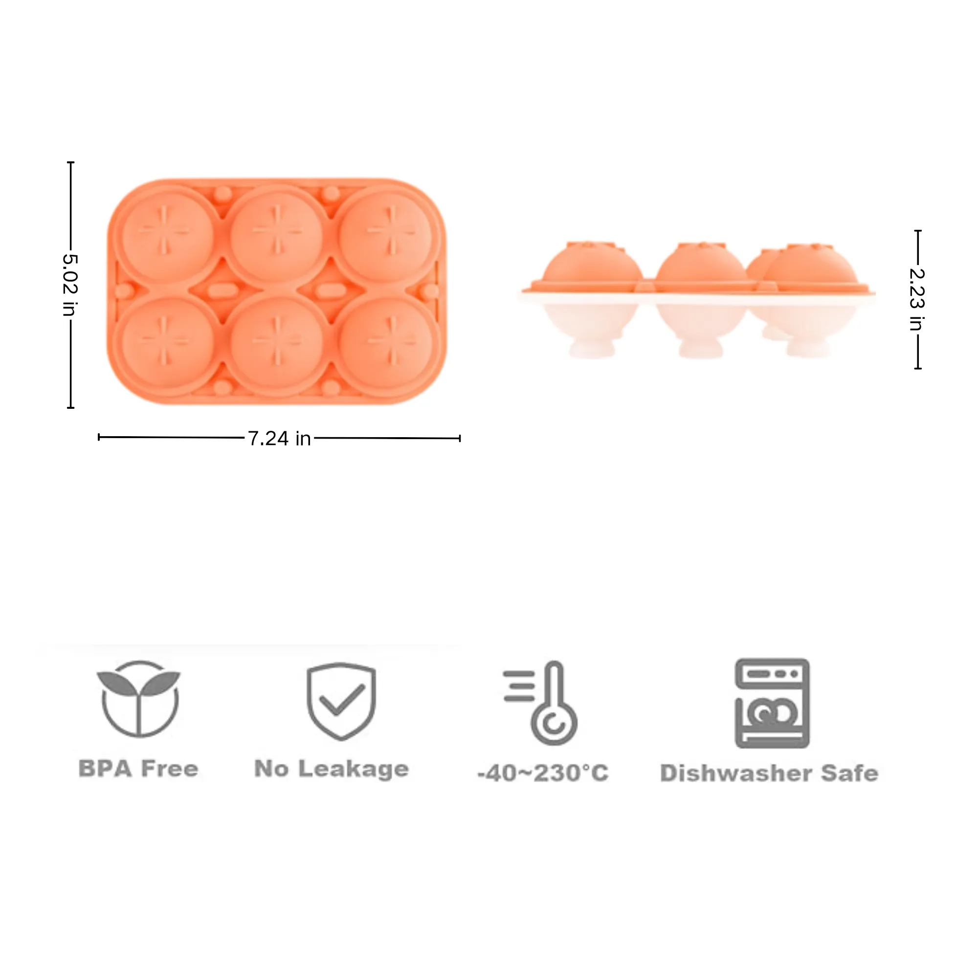 Silicone Six-Cavity Ice Ball Mold 3