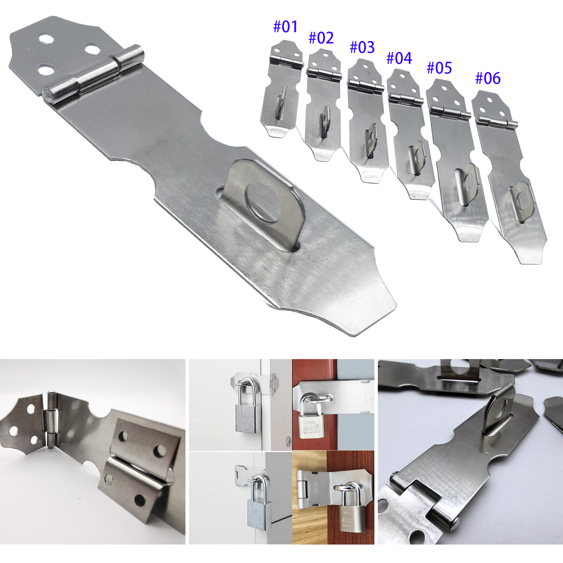 Hasp Stainless Steel Anti Theft Door Lock 2