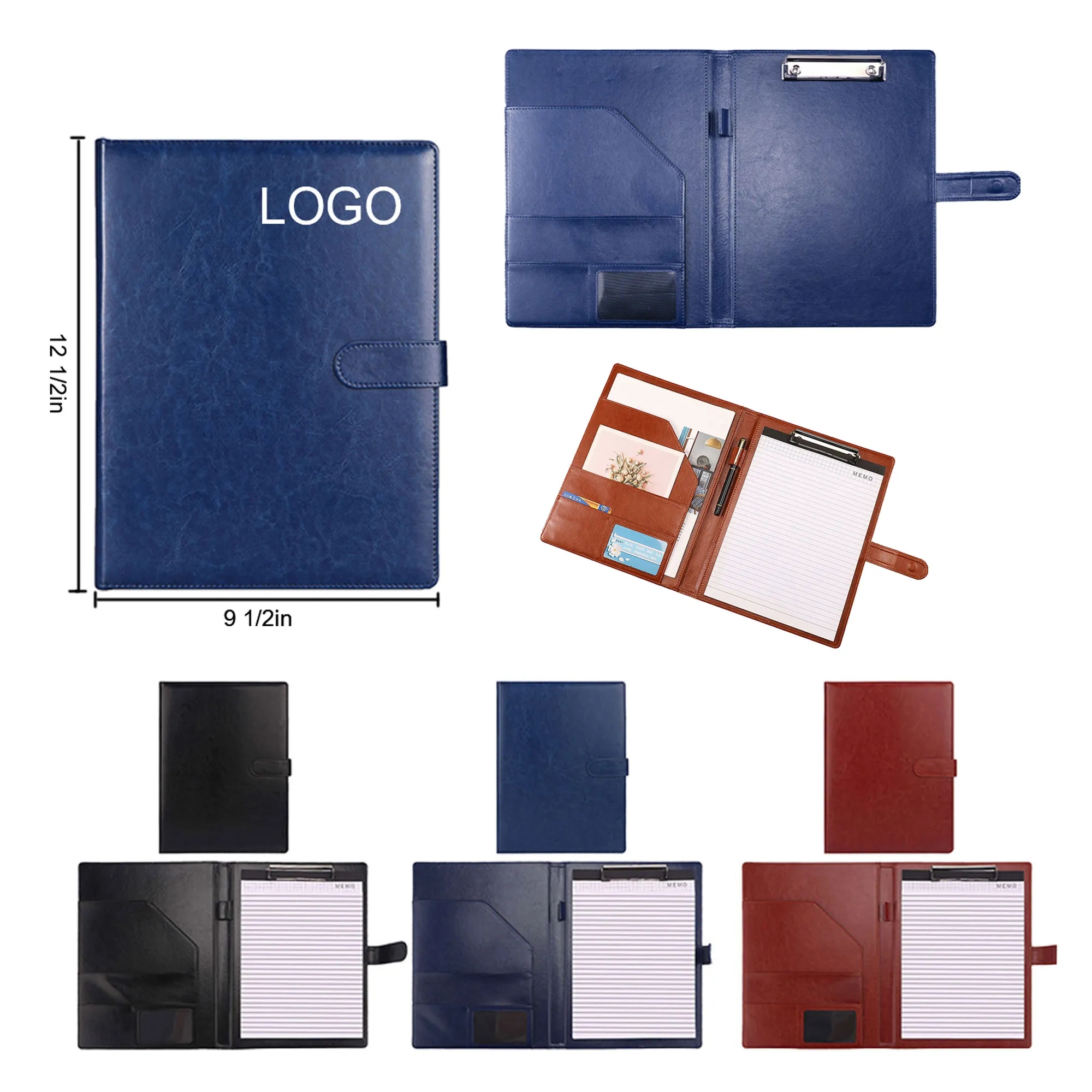 Multifunctional Leather A4 File Folder With Pen Loop 4