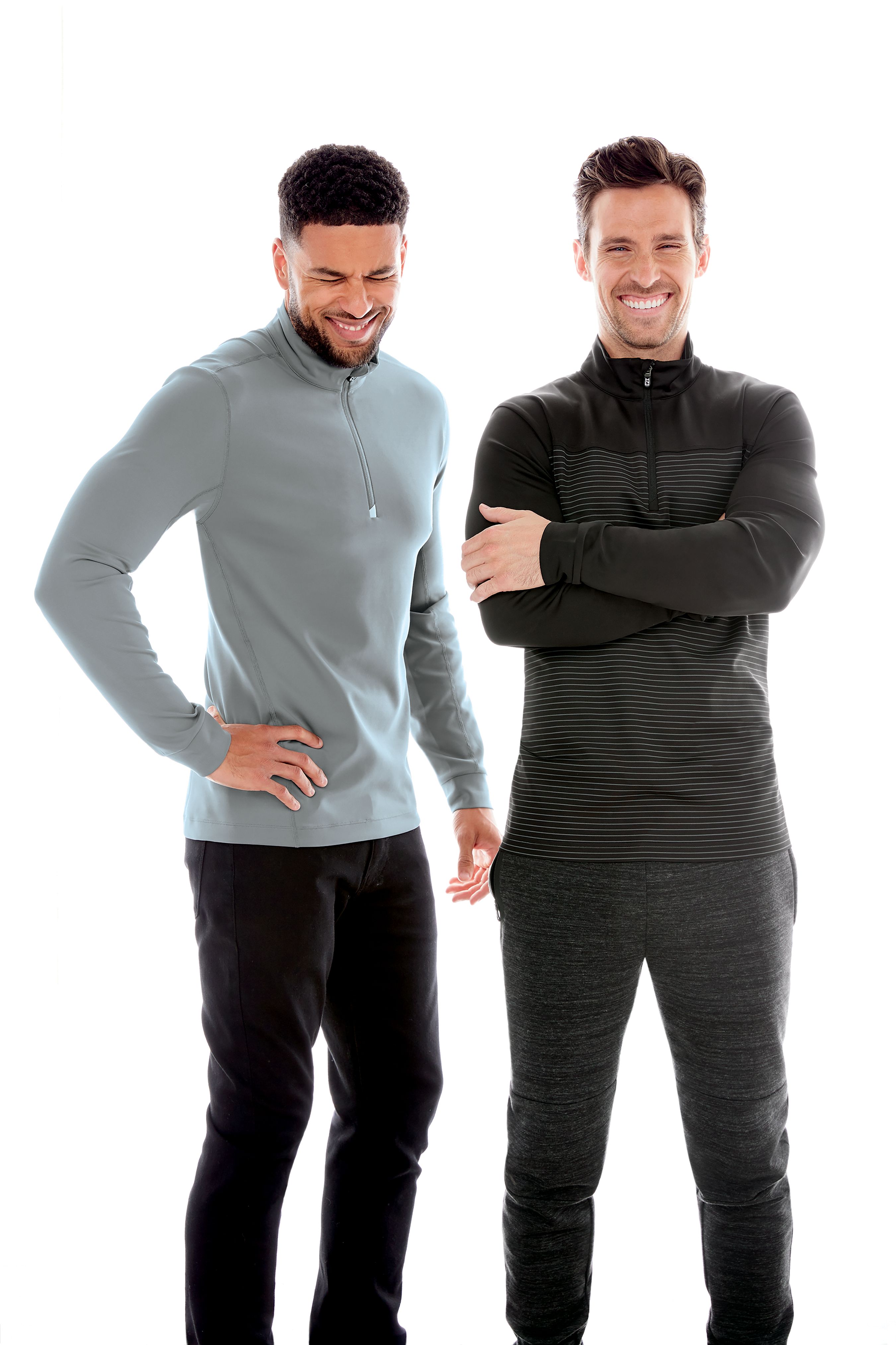 Traverse Stretch Eco Stripe Quarter Zip Mens Pullover