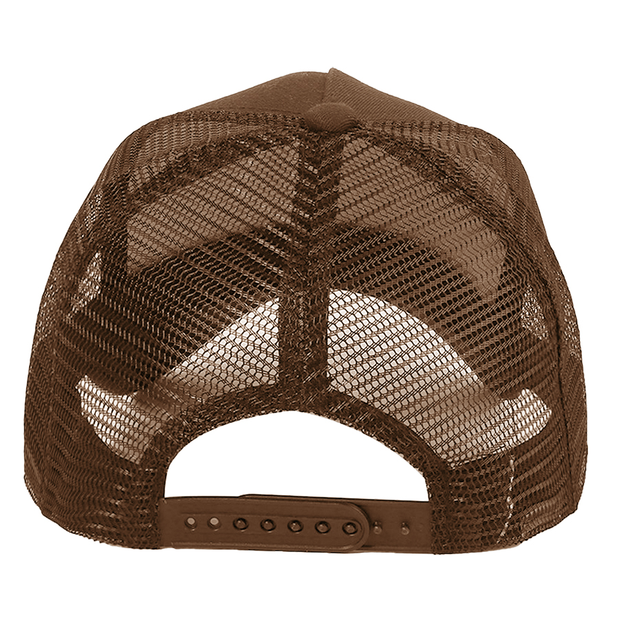 Stock Solid Color Cotton 5-Panel Trucker Cap 66