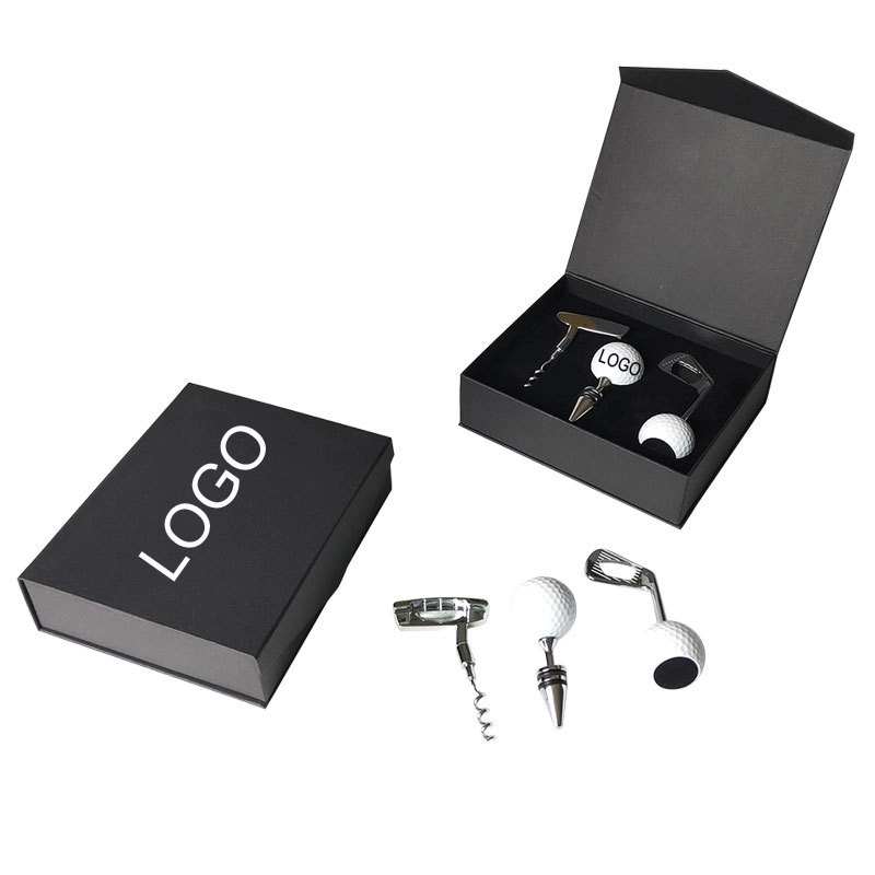 Novelty Golf Ball Wine Stopper Beer opener Gift Set 3