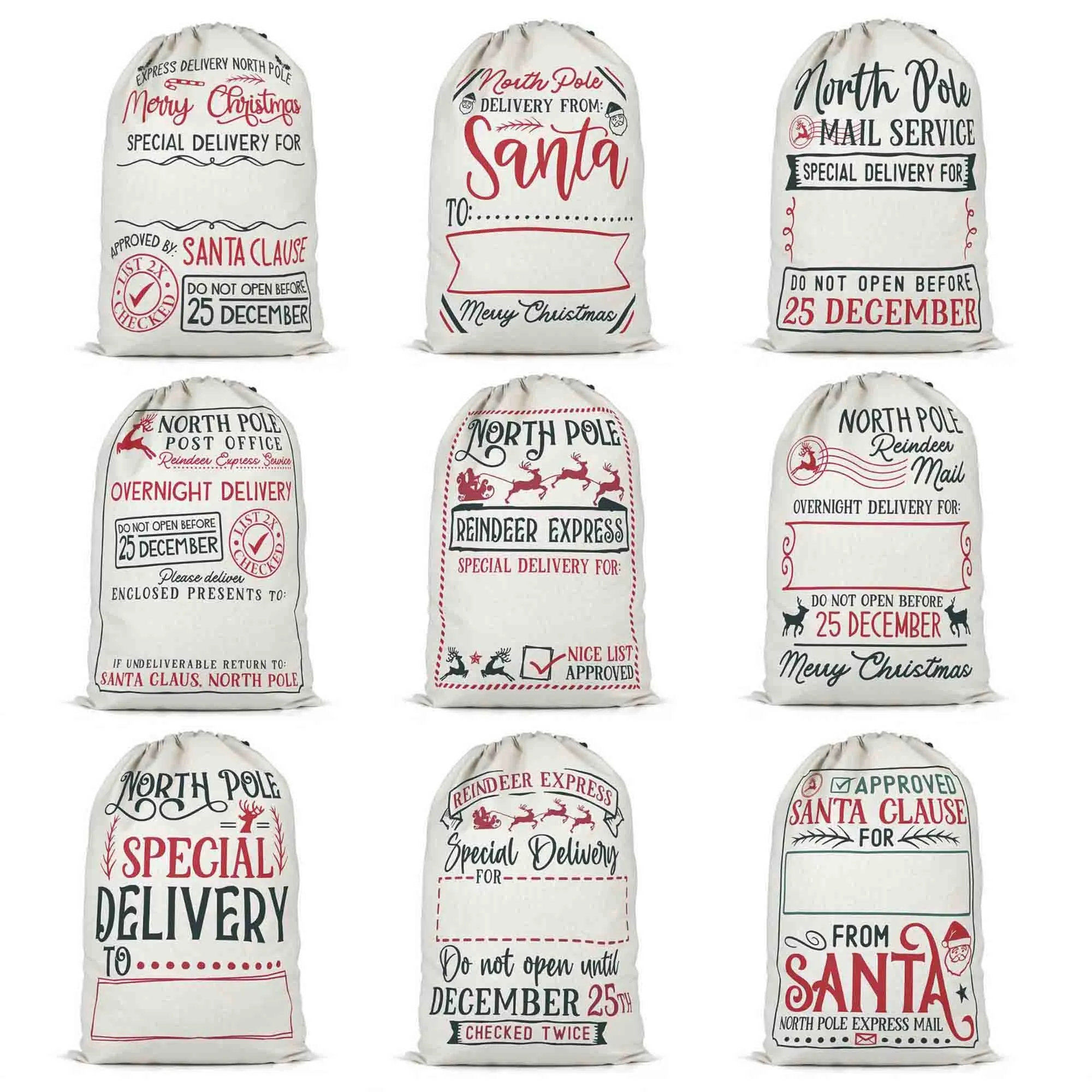 Christmas Large Drawstring Bag 2