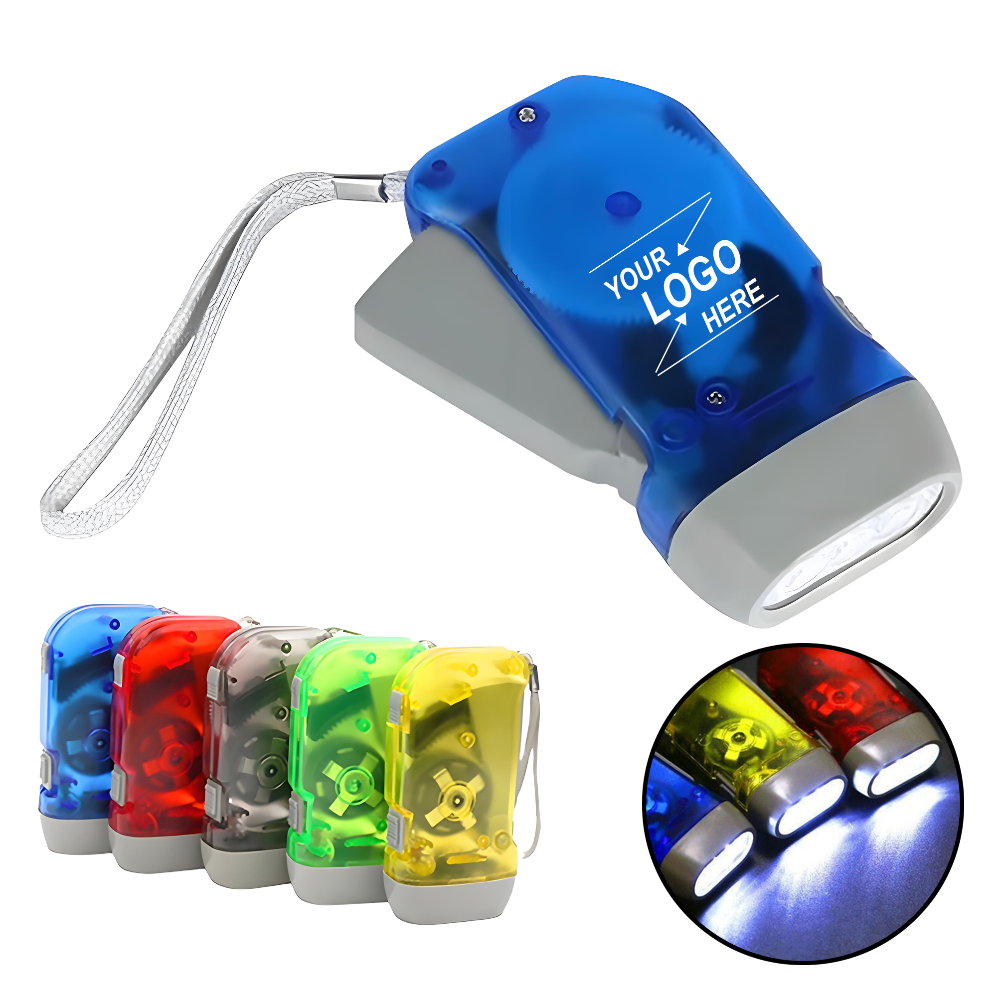 Hand Press Manuel Flashlight 4
