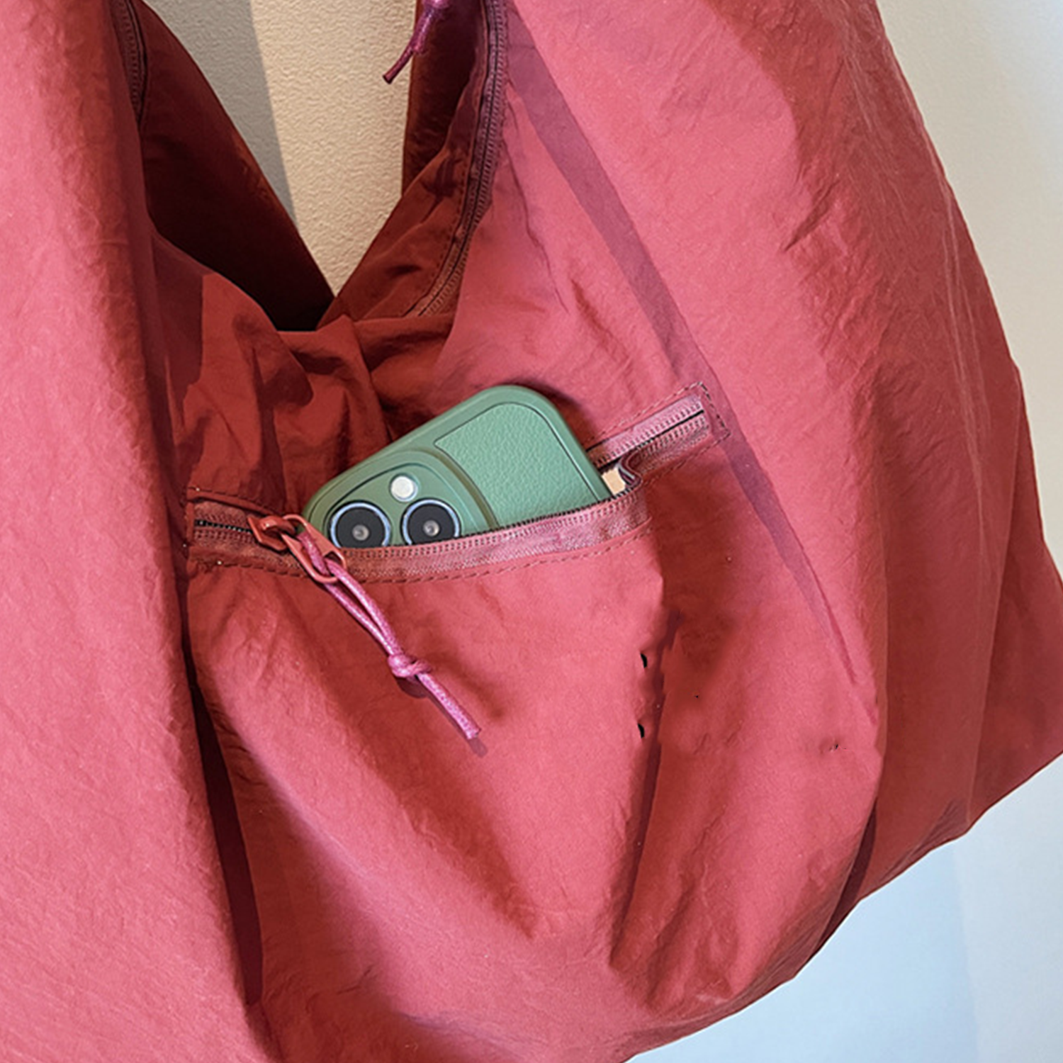 Large Nylon Slouchy Hobo Tote Bag 15