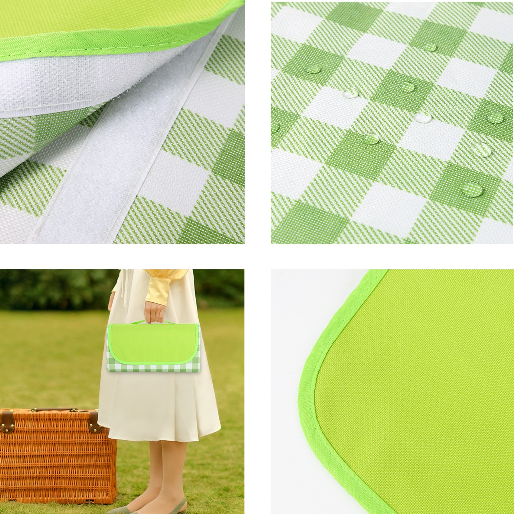Outdoor Portable Folding Waterproof Oxford Picnic Blankets 2