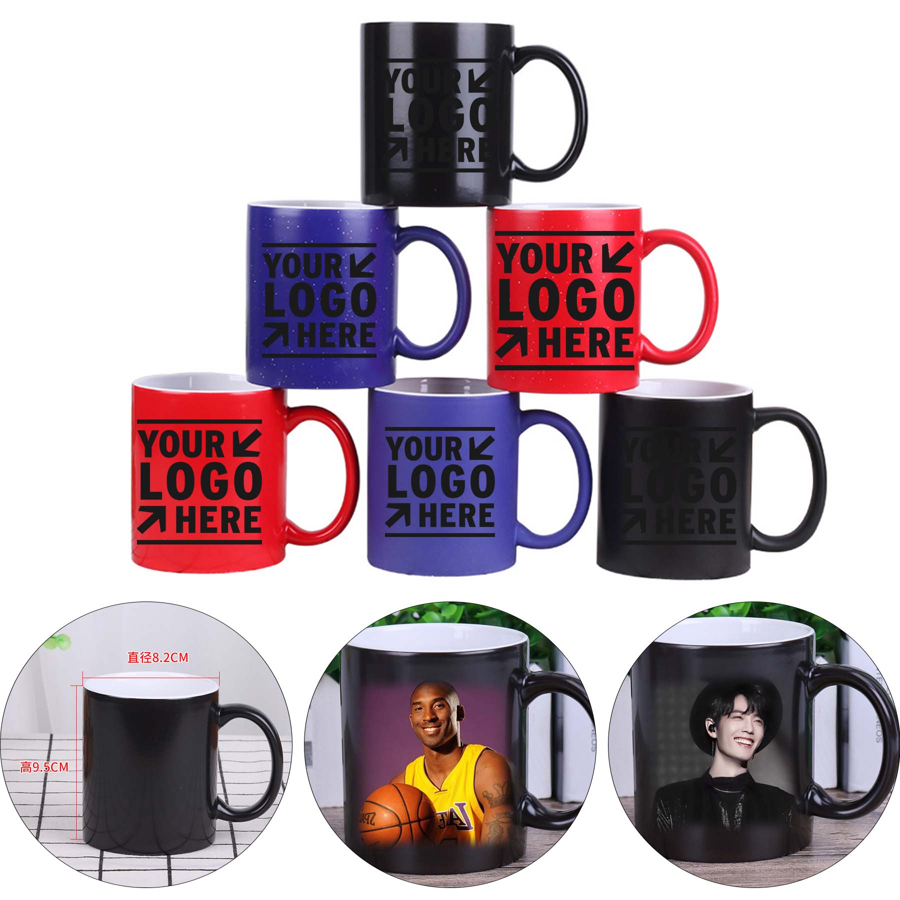 12 Oz Willie Nelson Image Color Changing Ceramic Mug 