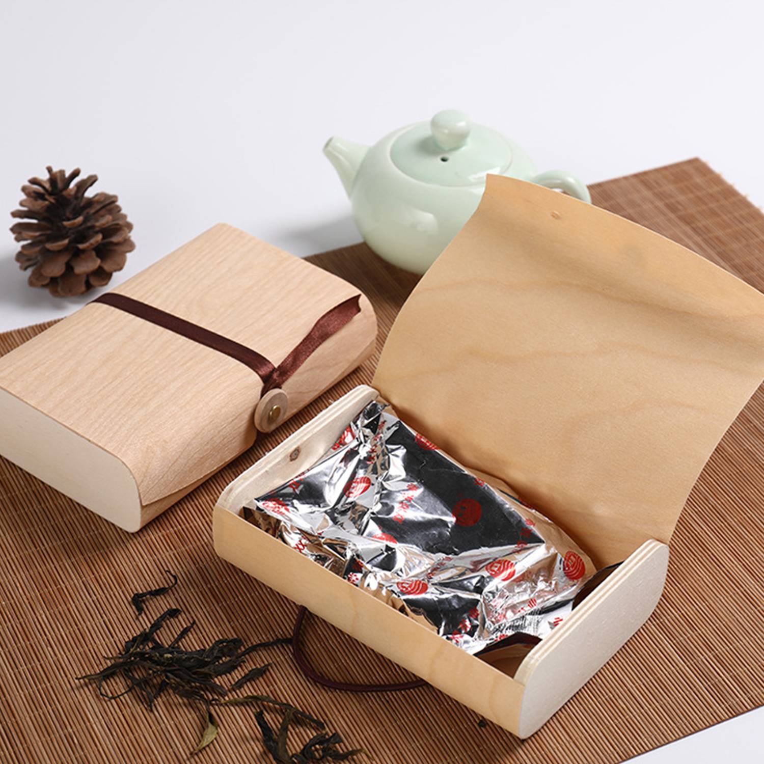 Softened Birch Bark Box Tea Jar 2