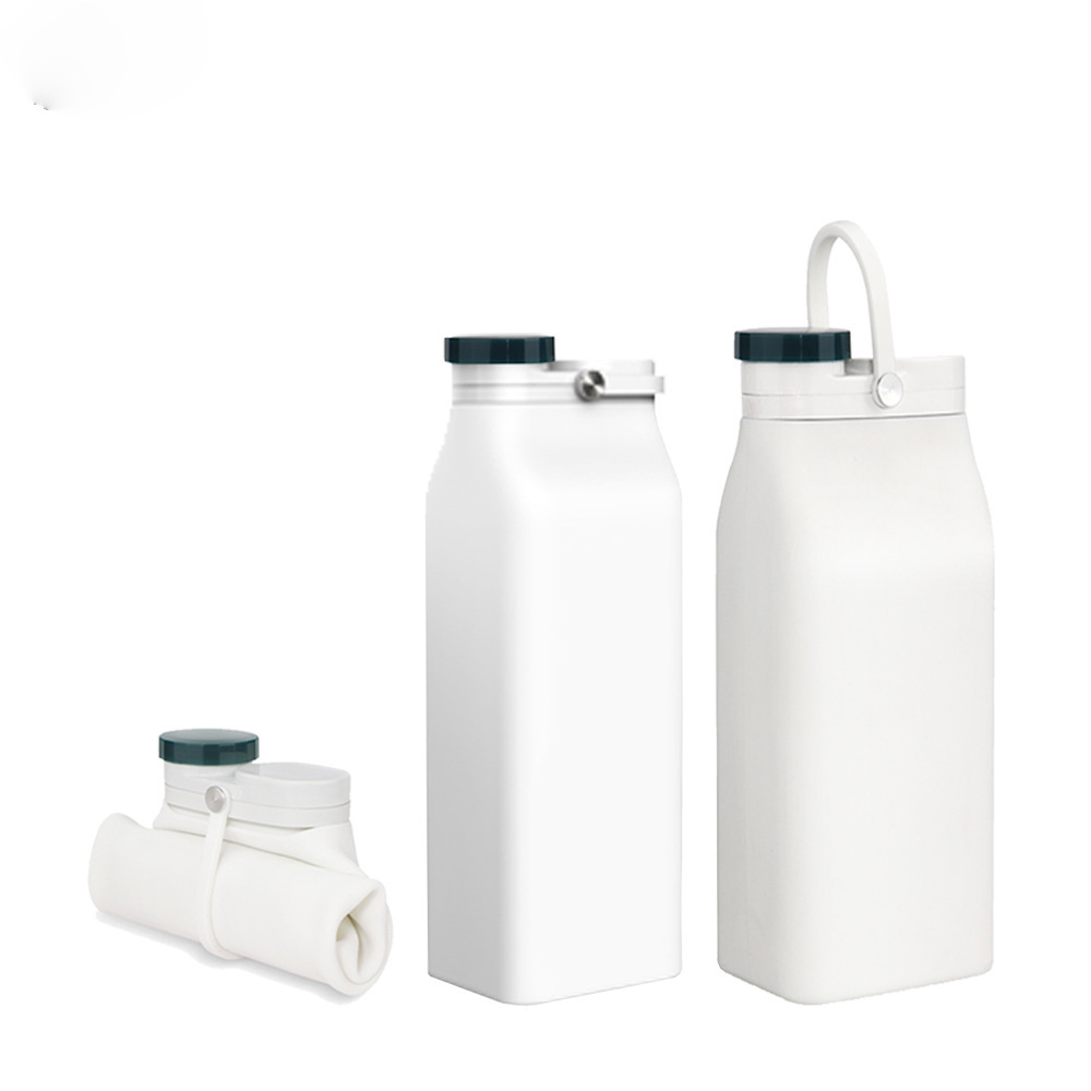 600ml Curl Folding Silicone Milk Water Bottle 4