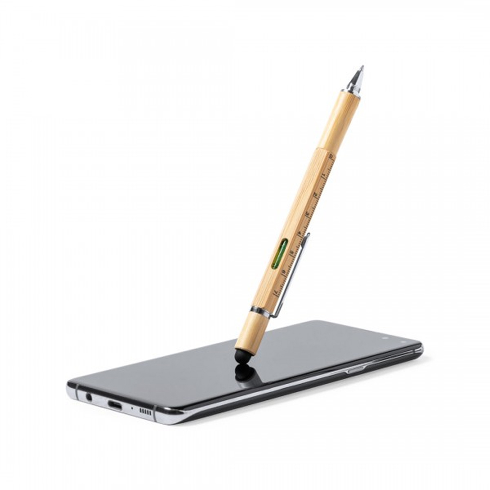 Bamboo Multi-Tool Pen - 6-in-1 Stylus, Ruler & Level 2