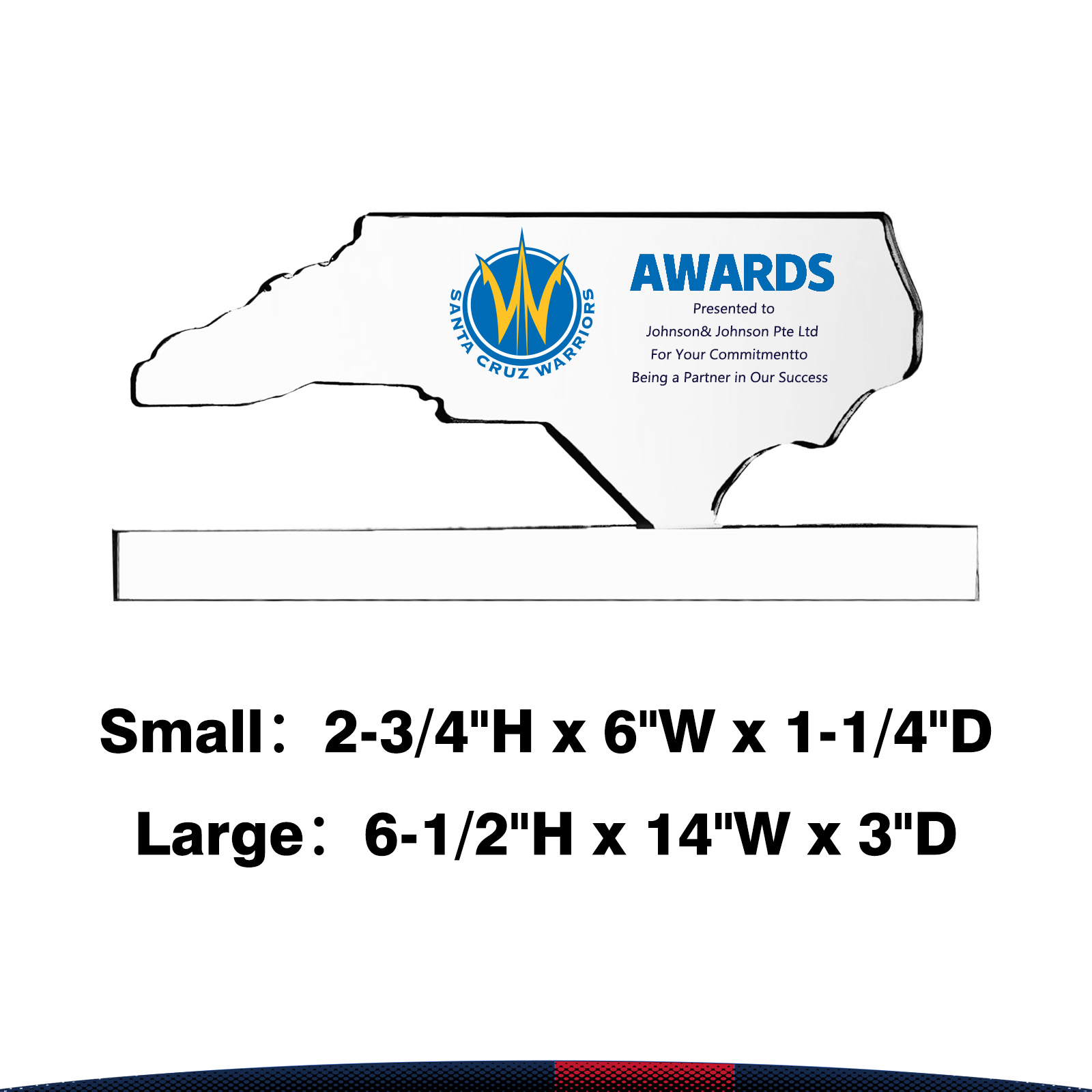 Qurny North Carolina Crystal Award 3
