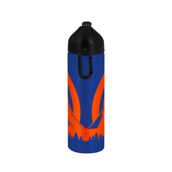 EasyFlow Recycled Aluminum Bottle w Straw Lid, custom water bottle with logo imprint 141