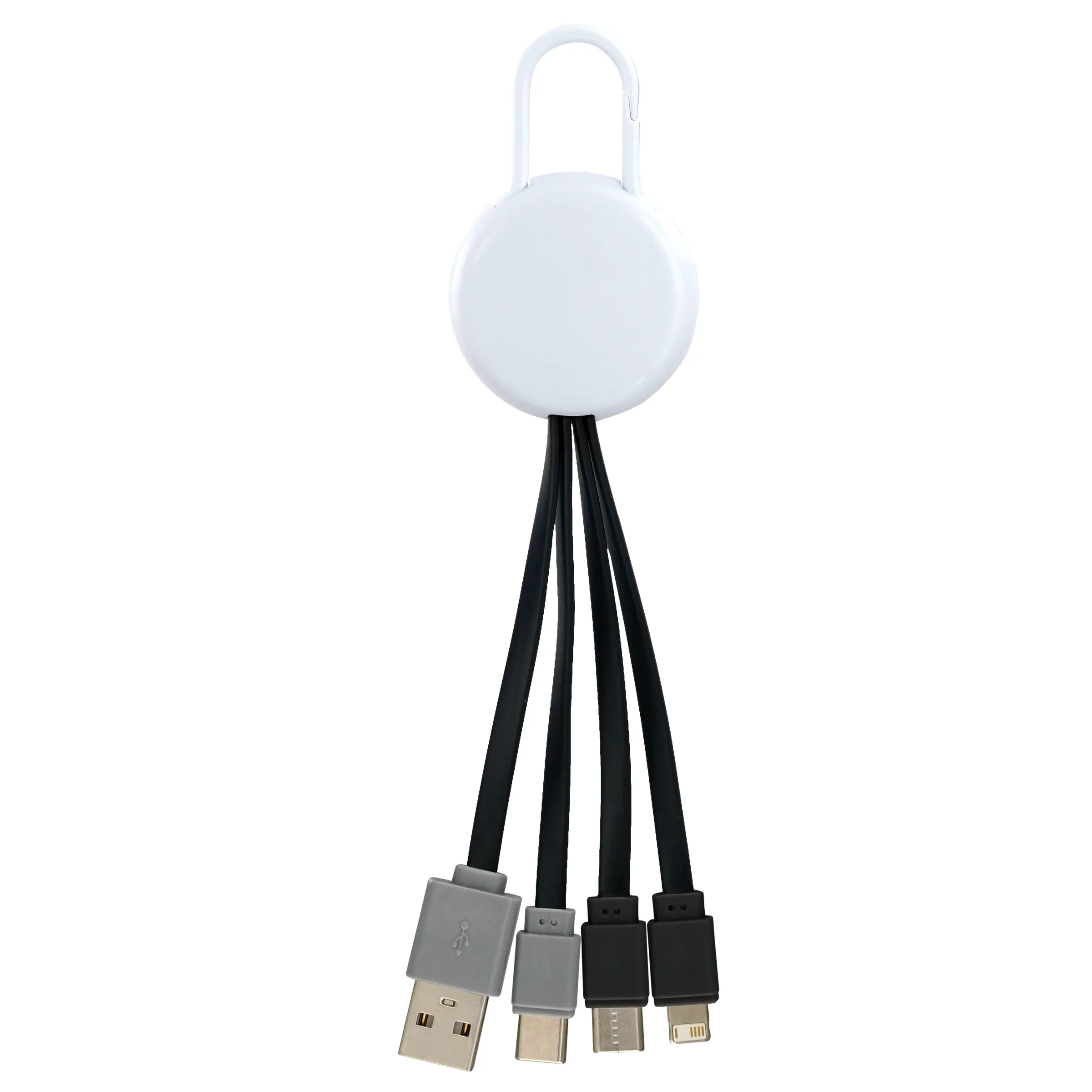 WHITE COLORFUL CLIP DUAL INPUT 3 IN 1 CHARGING CABLE 29