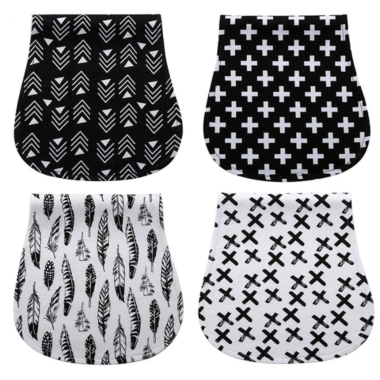 4Pcs Custom Baby Burp Cloths Set 5