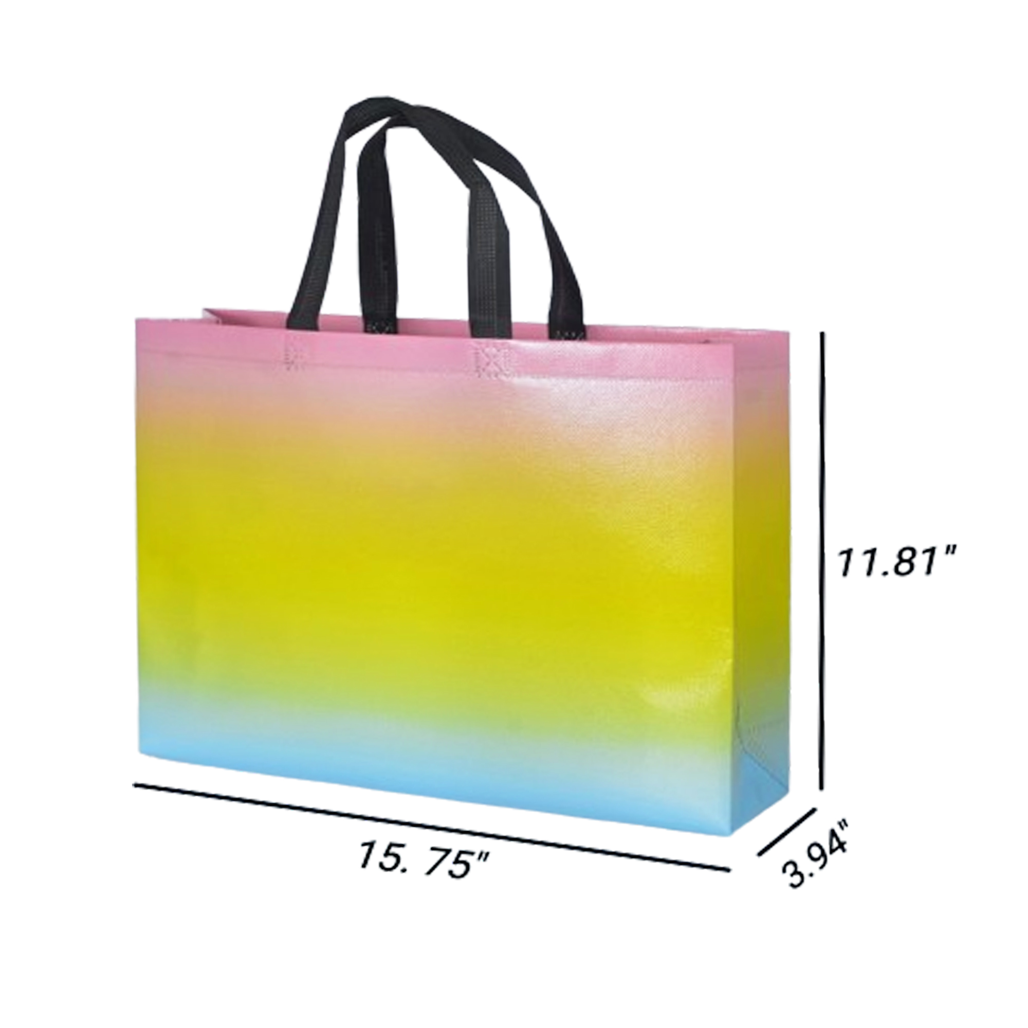 Tri Gradient Color Non-Woven Gift Tote Bag 3