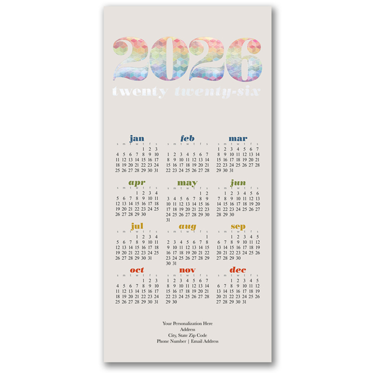 Color Kaleidoscope Calendar Card 2
