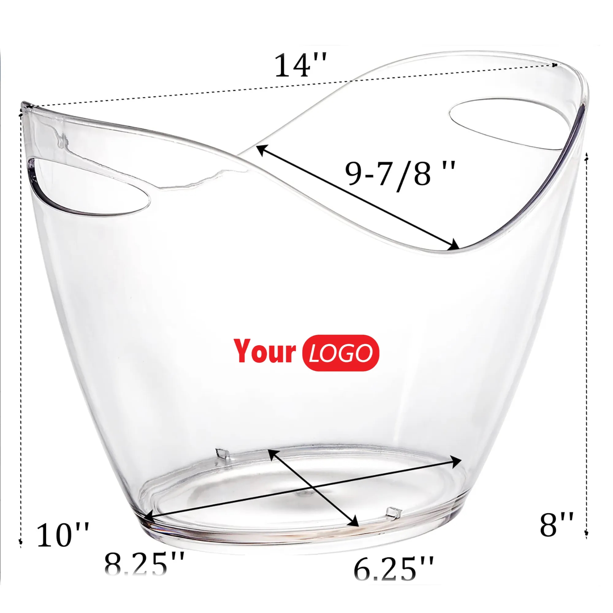 8Liter Clear Acrylic Ice Bucket With Easy Carry Handle 4