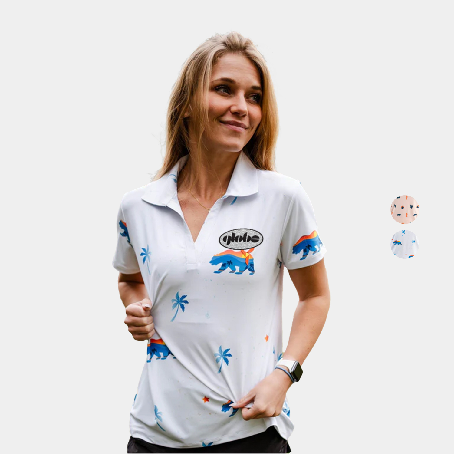 YATTA Golf® - Cali Bear women's Moisture Wicking non iron Golf Polo Shirts 1