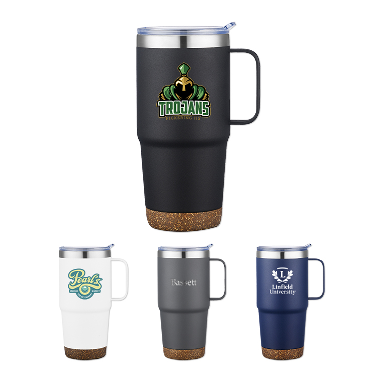 24 Oz. Travel Mug with Cork Bottom