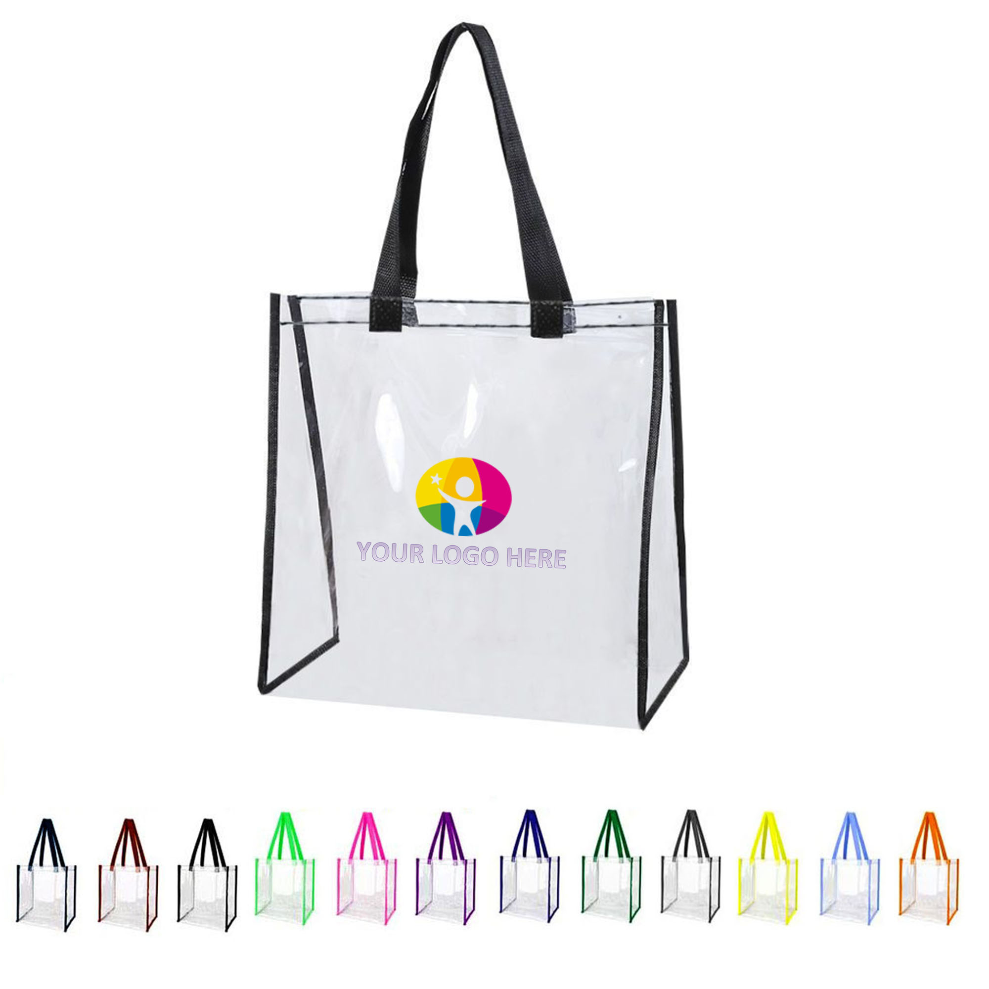 Clear PVC Shoulder Tote, custom tote bag with logo imprint 7