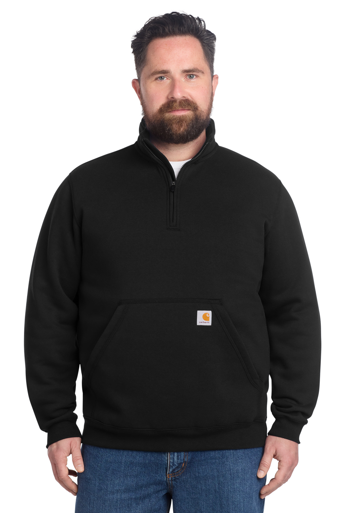 Carhartt Midweight 1/4-Zip Mock Neck Sweatshirt CT105294, custom hoodie or sweatshirt with logo imprint 28