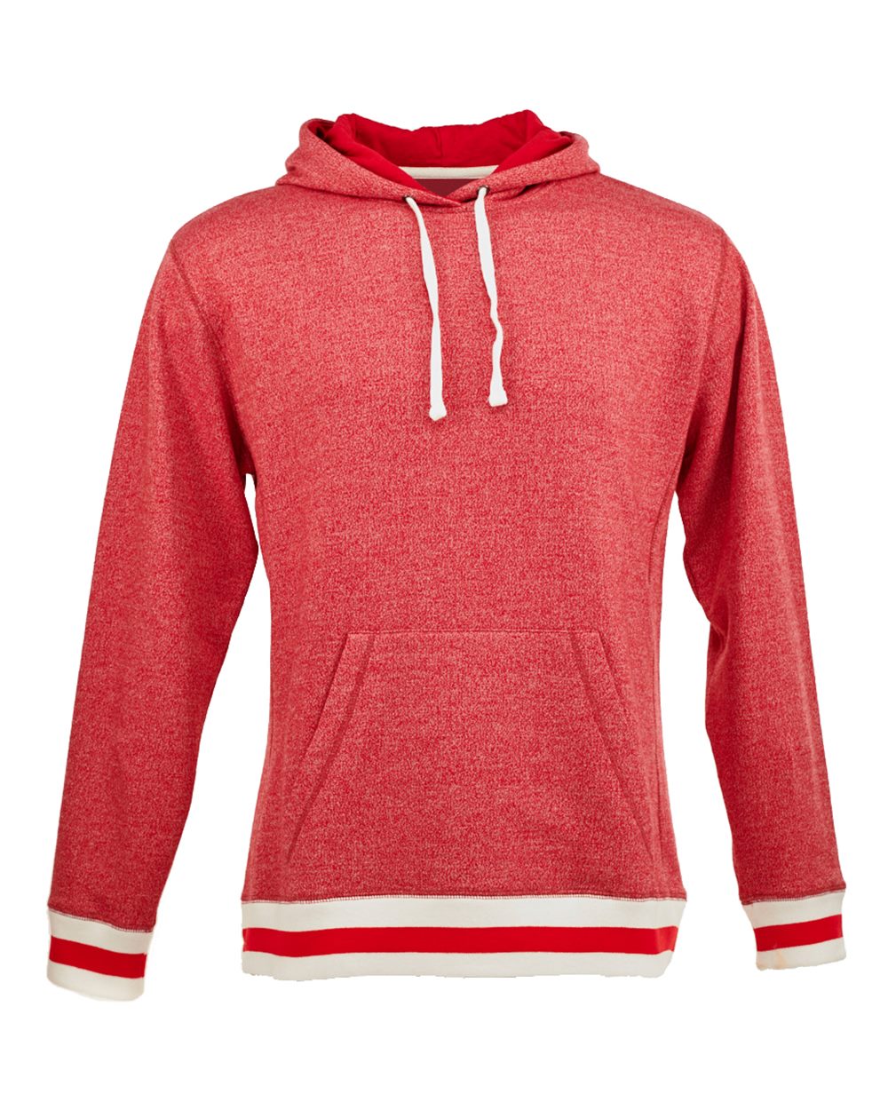 Unisex Peppered Fleece Lapover Hooded Sweatshirt - 8701 15