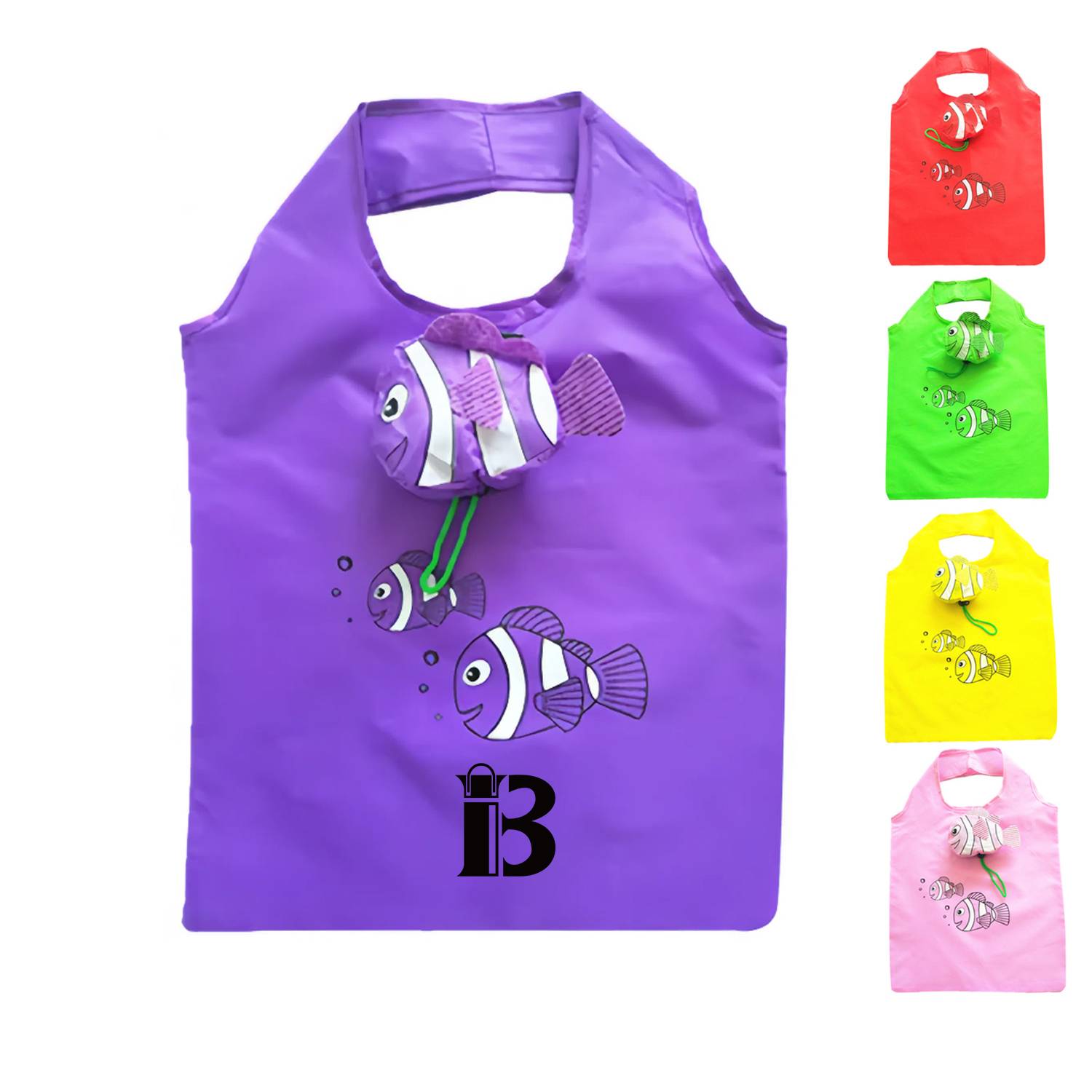Foldable fish grocery tote bags 8