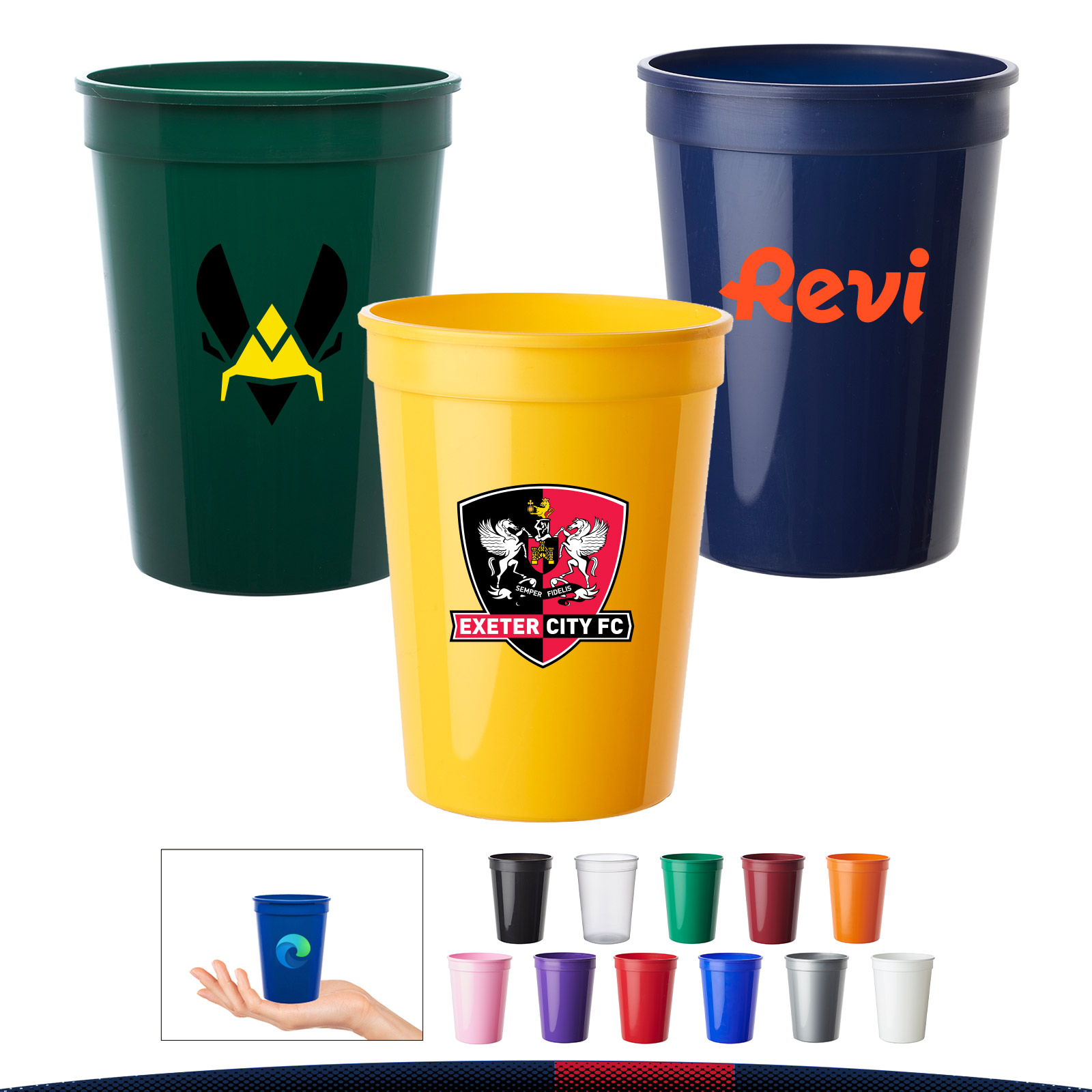 12 oz. Elsen Plastic Stadium Cups 18