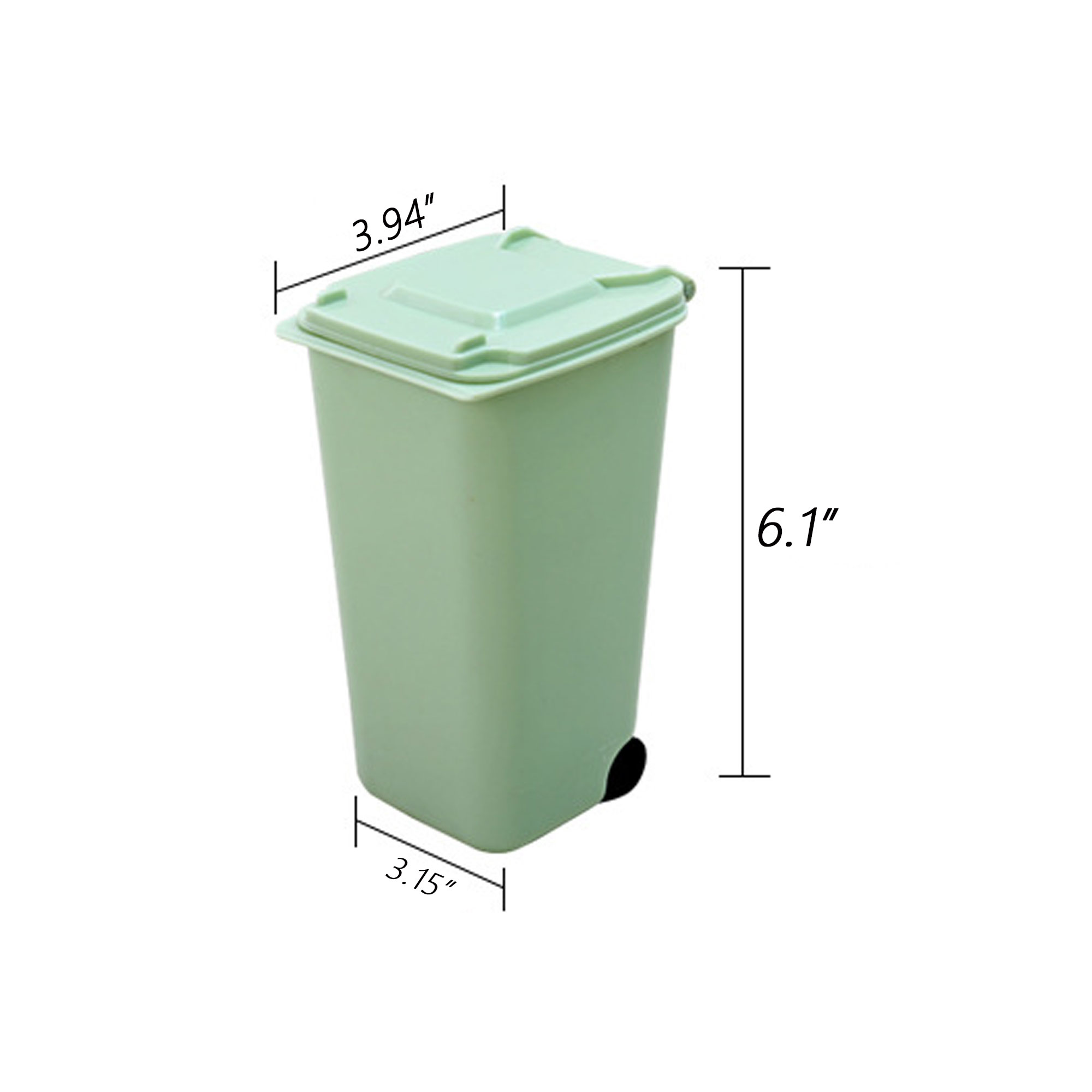 Mini Desk Pen Holder Trash Can 3