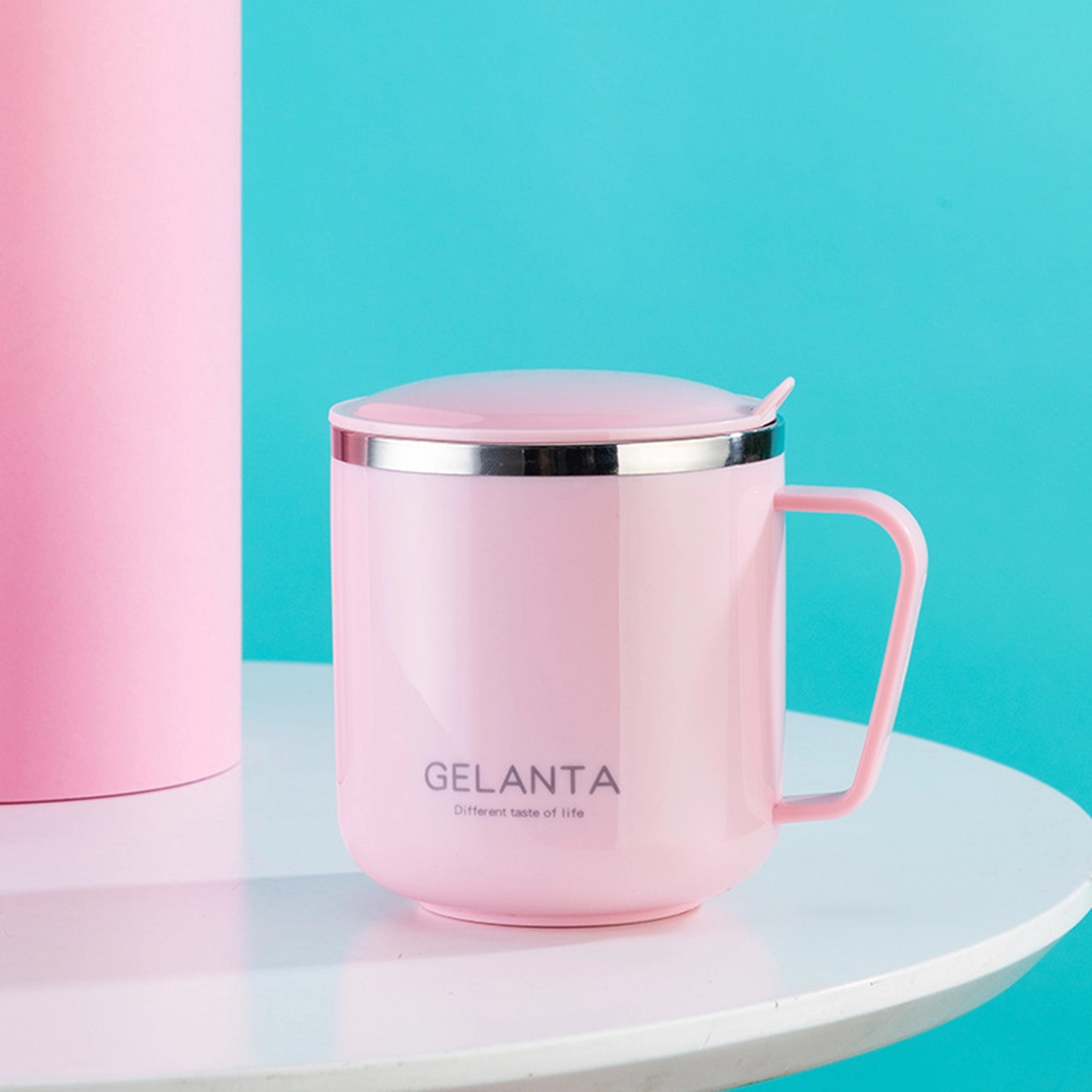 14 OZ. Vacuum Coffee Mug with Handle & Lid 7