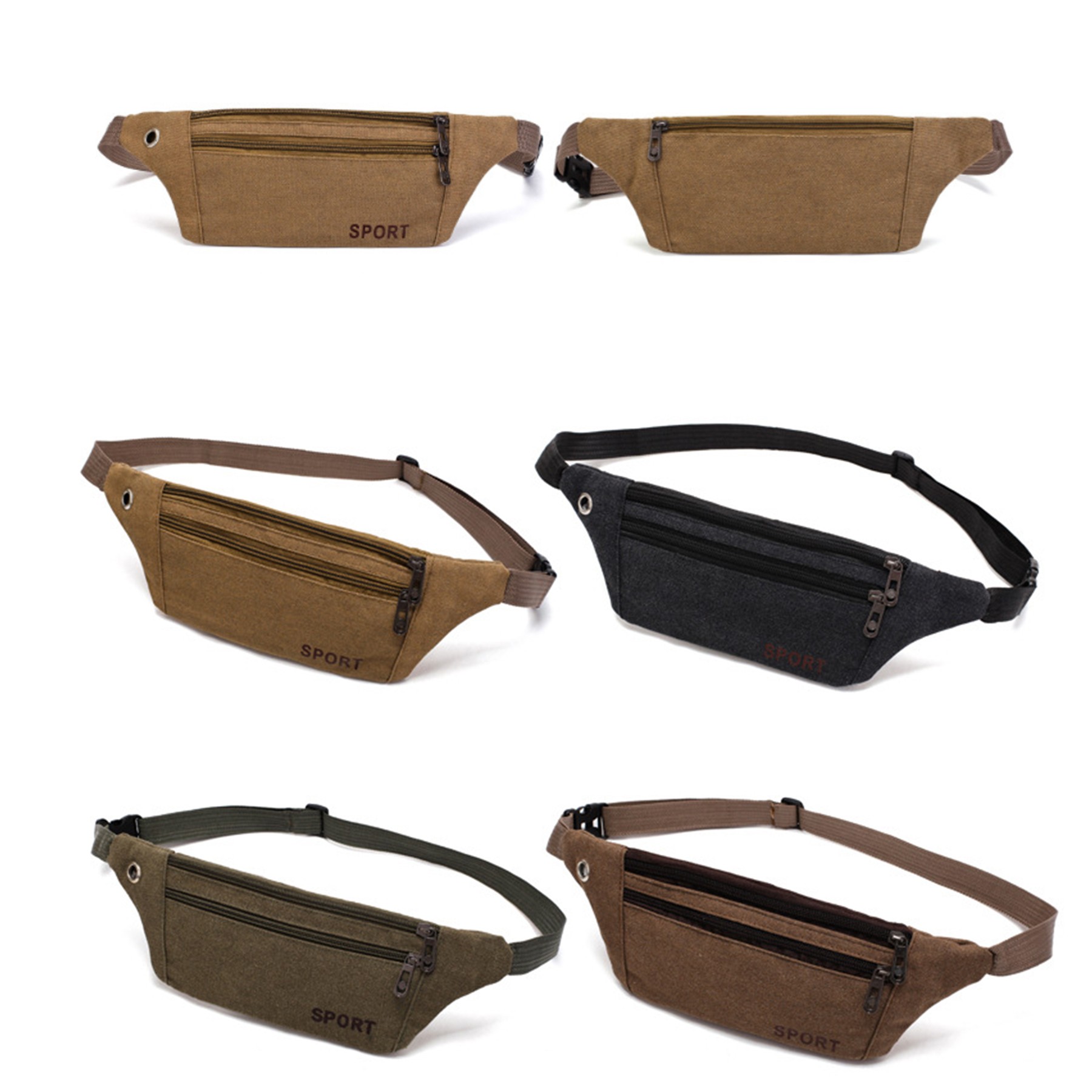 Men's Vintage Canvas Waist Bag 2