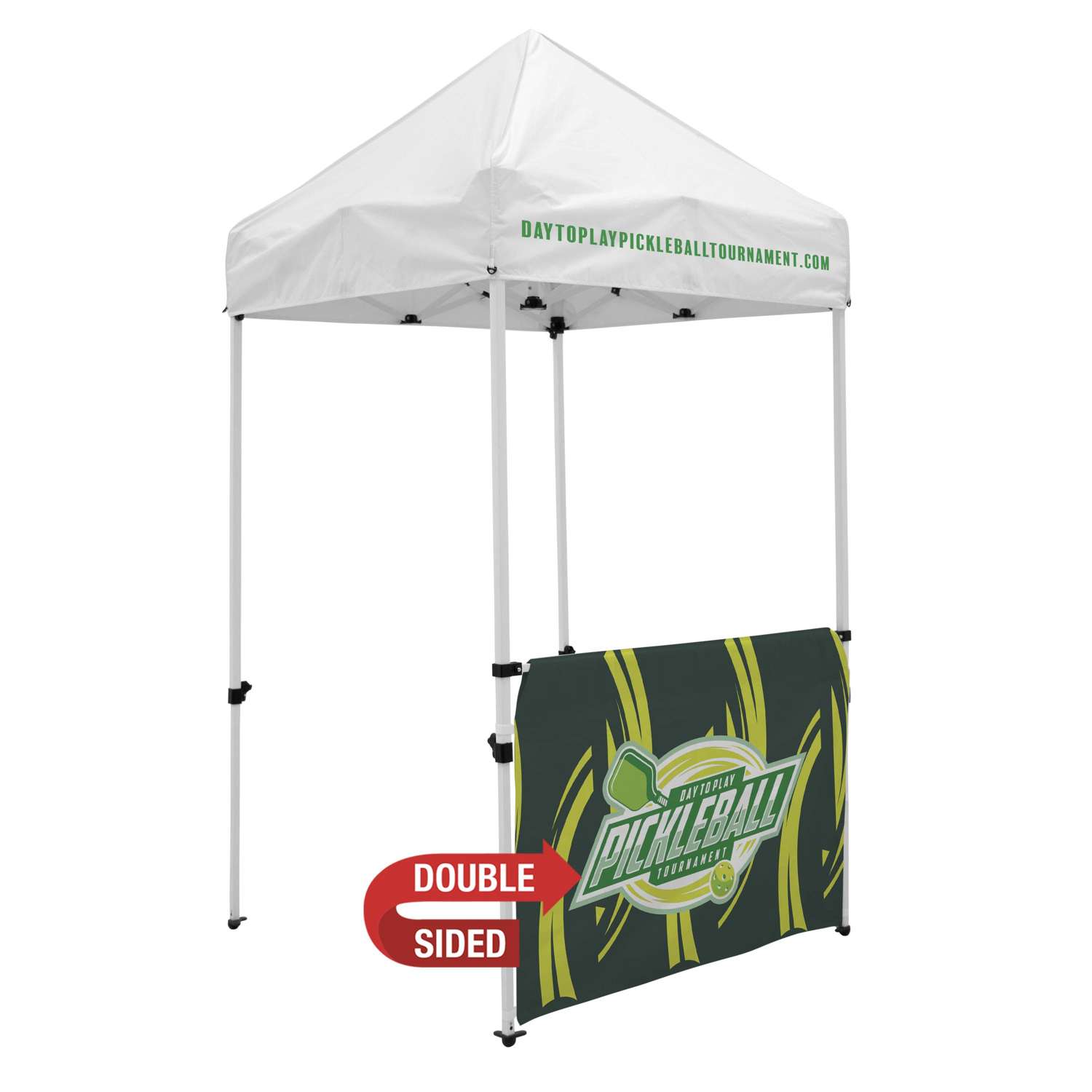 5' Economy Tent Half Wall (Dye Sublimated, Double-Sided)