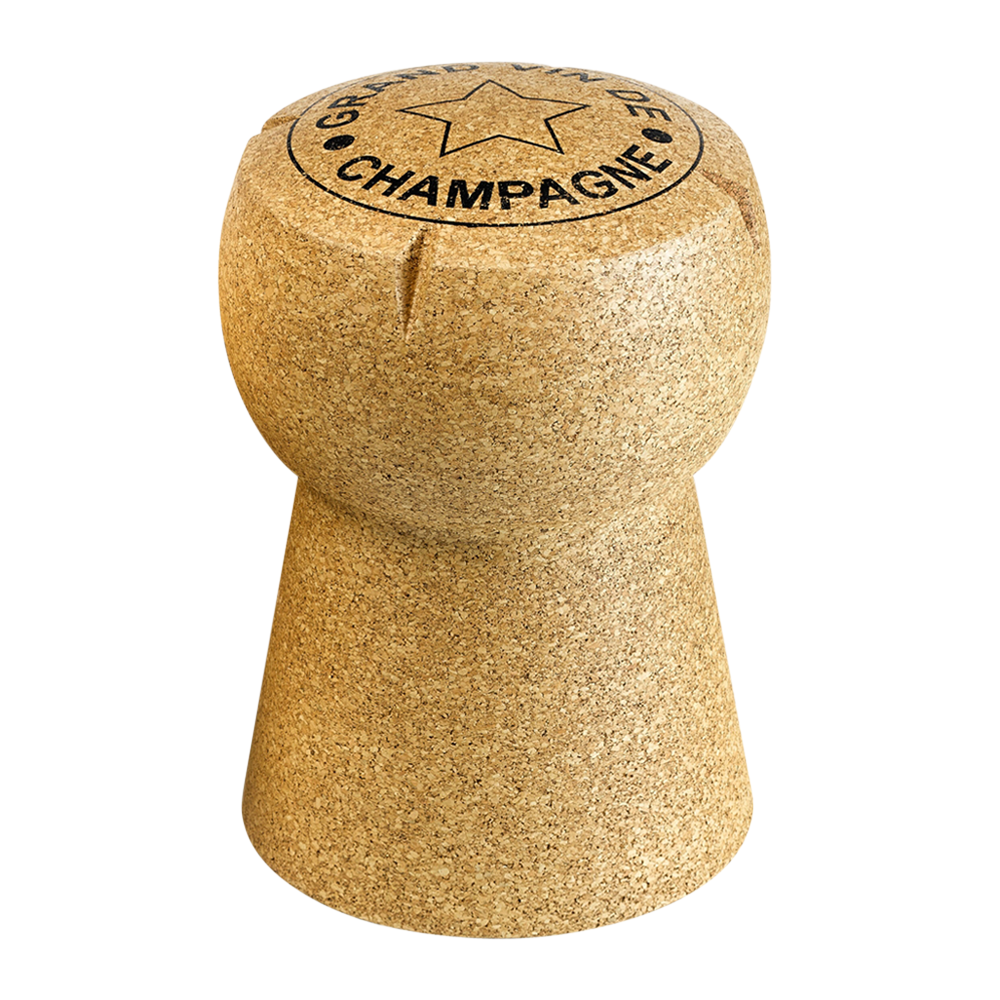 XL Champagne Cork Stool & Side Table 7