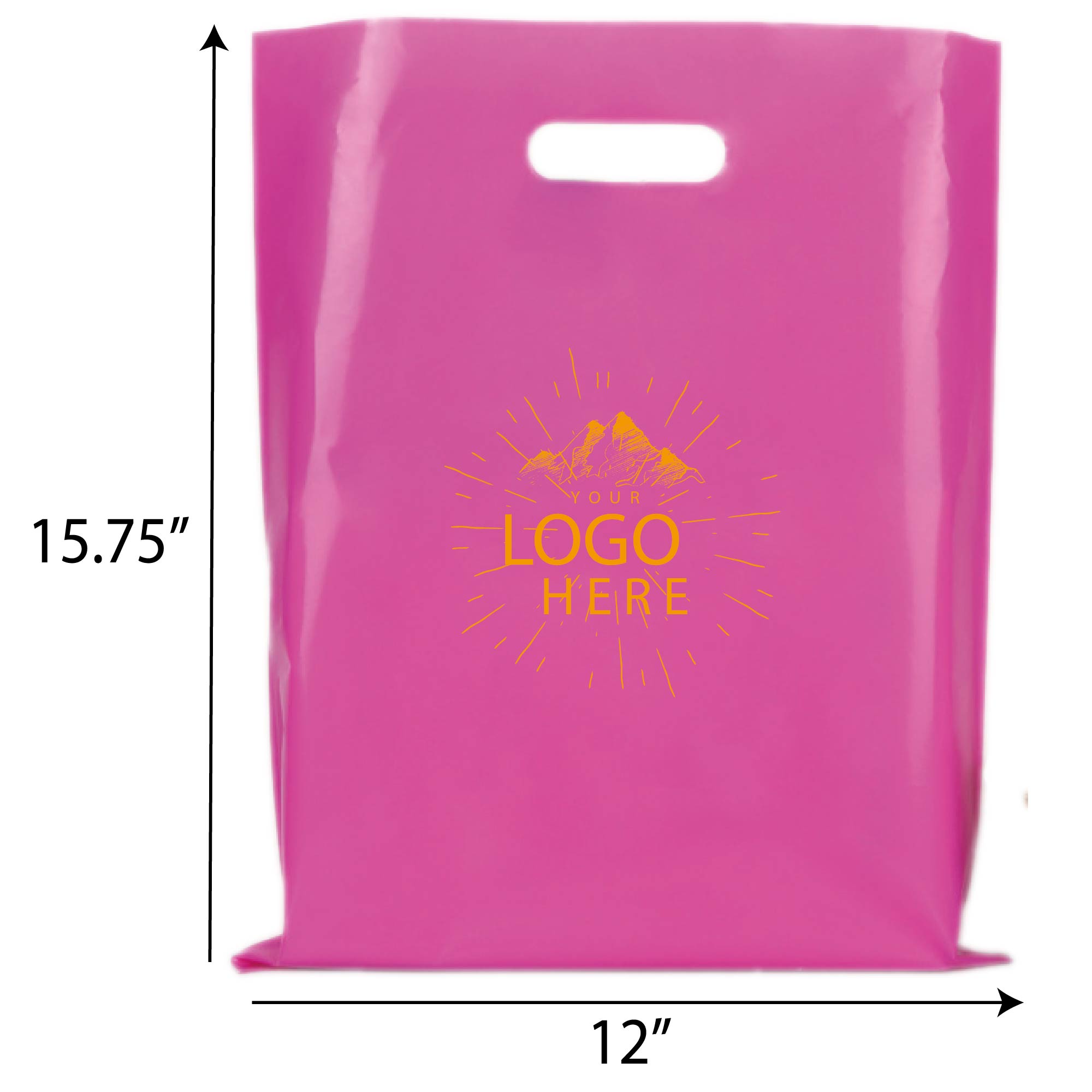 Reusable Plastic Bags with Custom Die Cut Handles 3